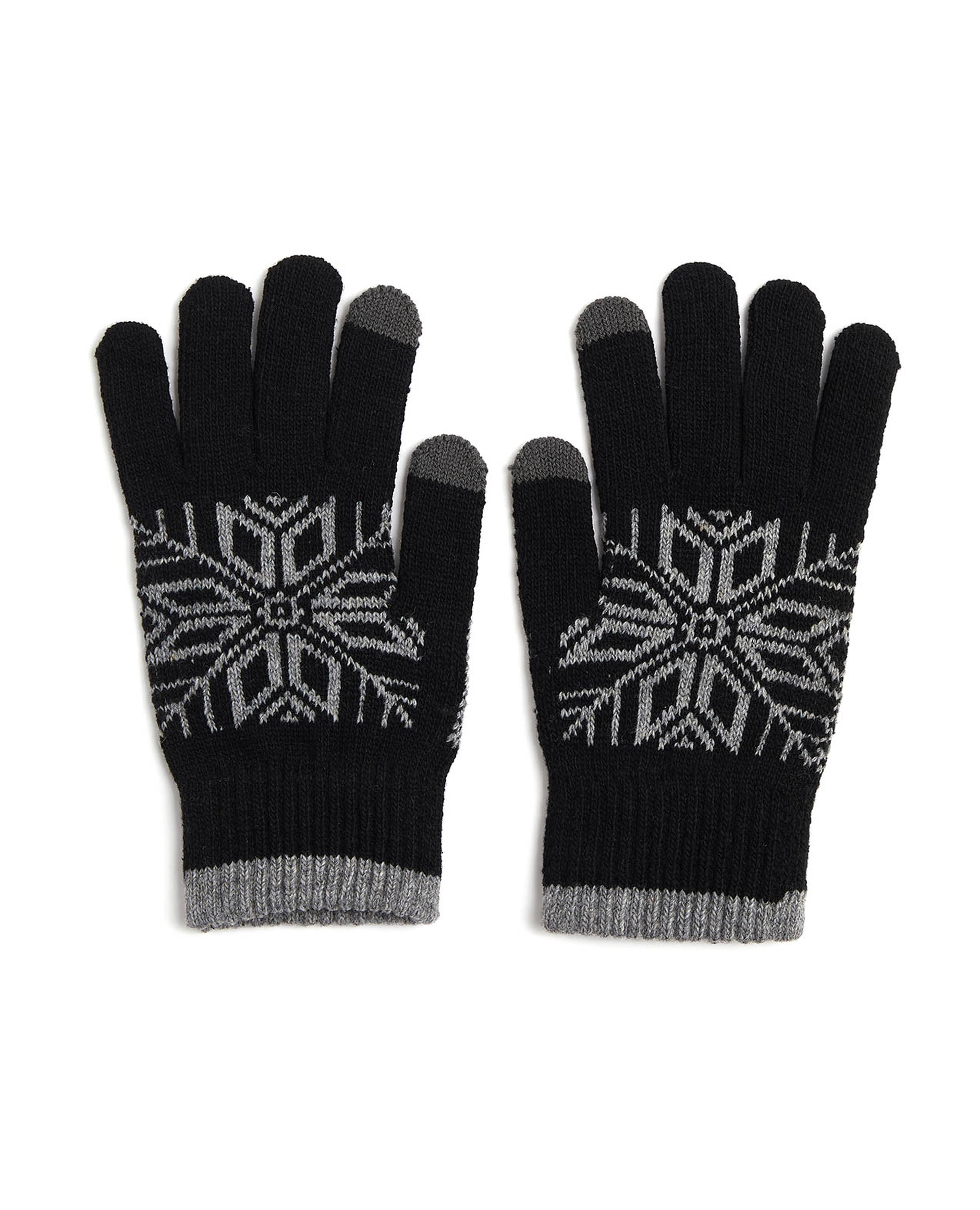 قفازات شتوية منقوشة