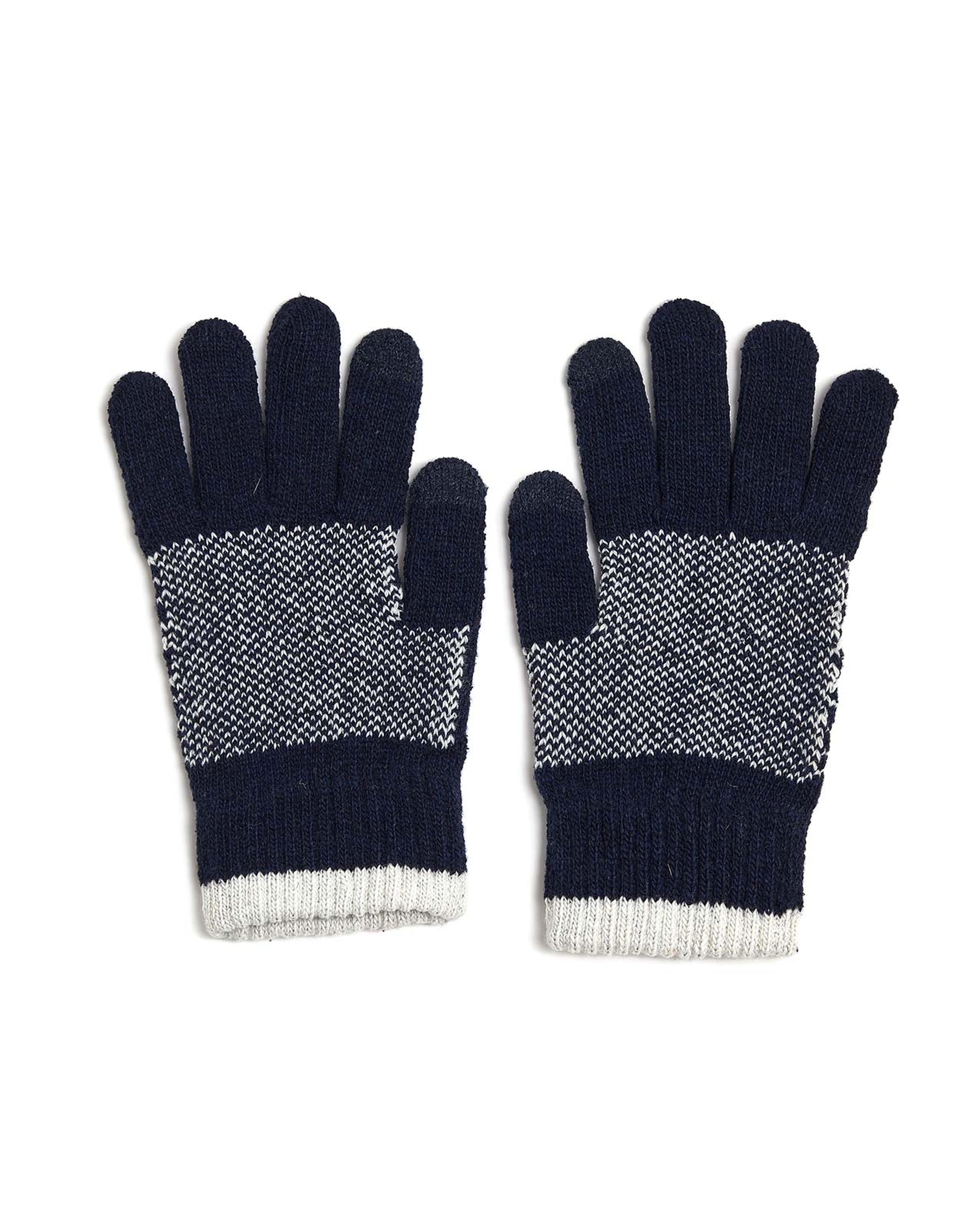 قفازات شتوية منقوشة