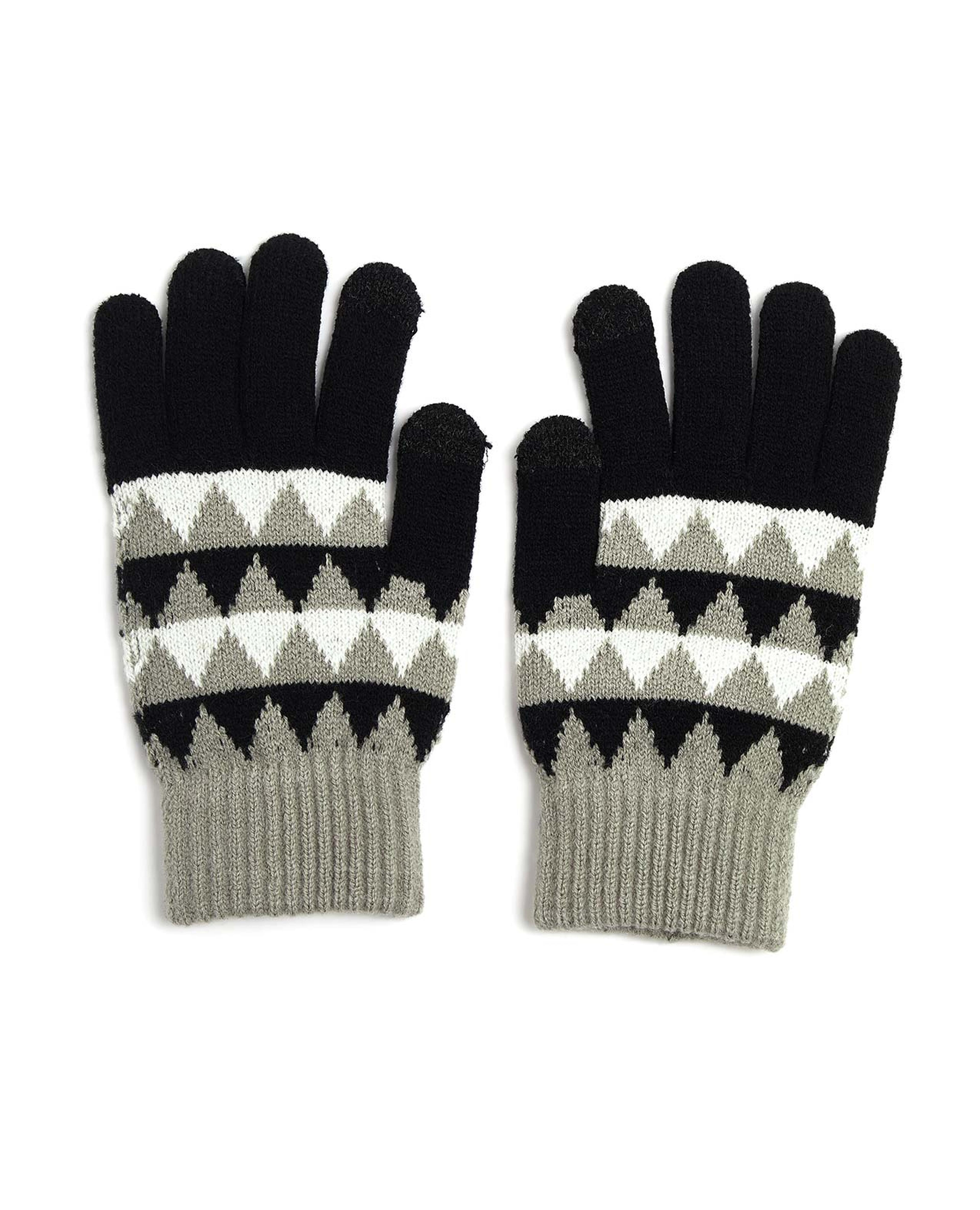 قفازات شتوية منقوشة