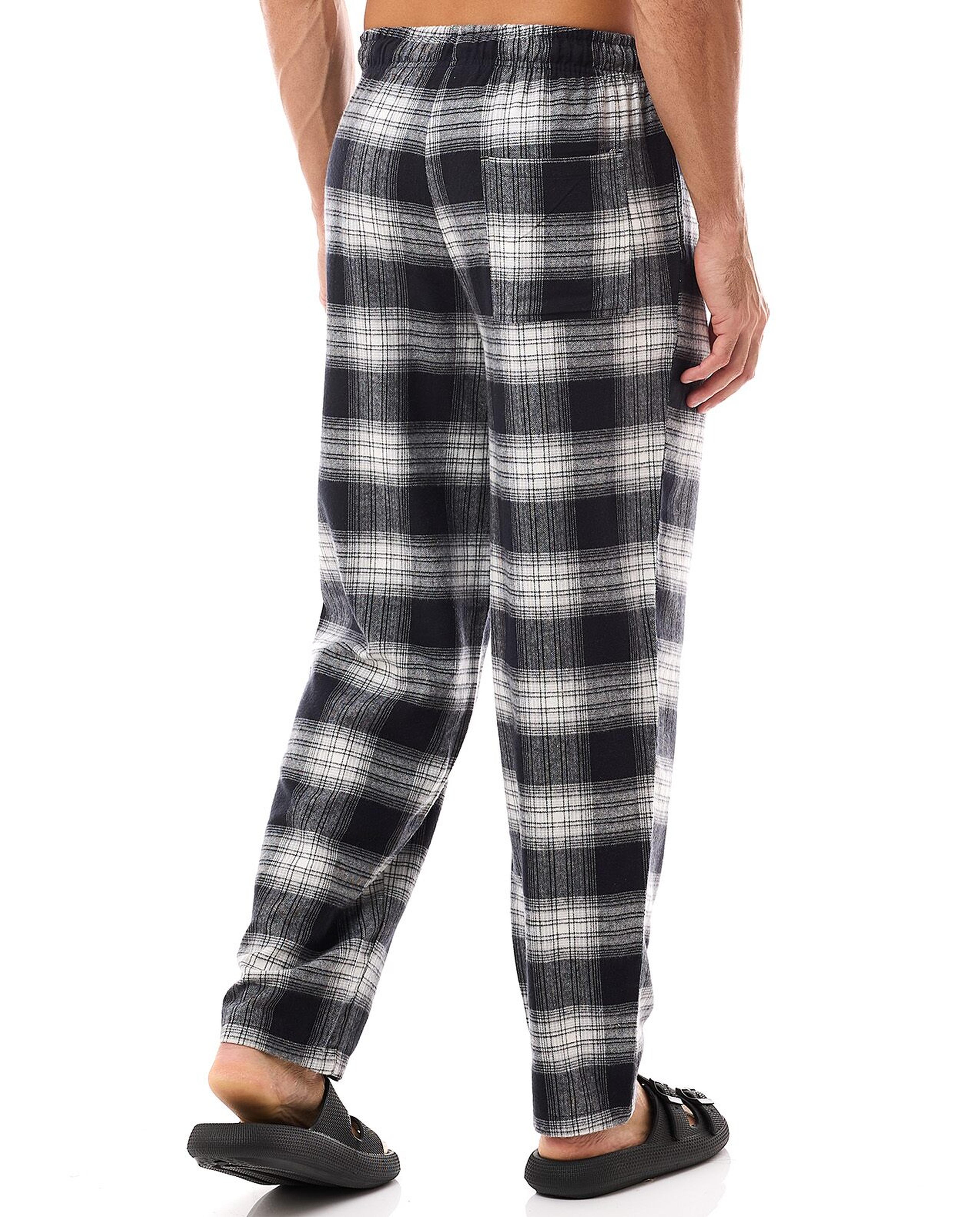 Plaid Lounge Pants with Drawstring Waist