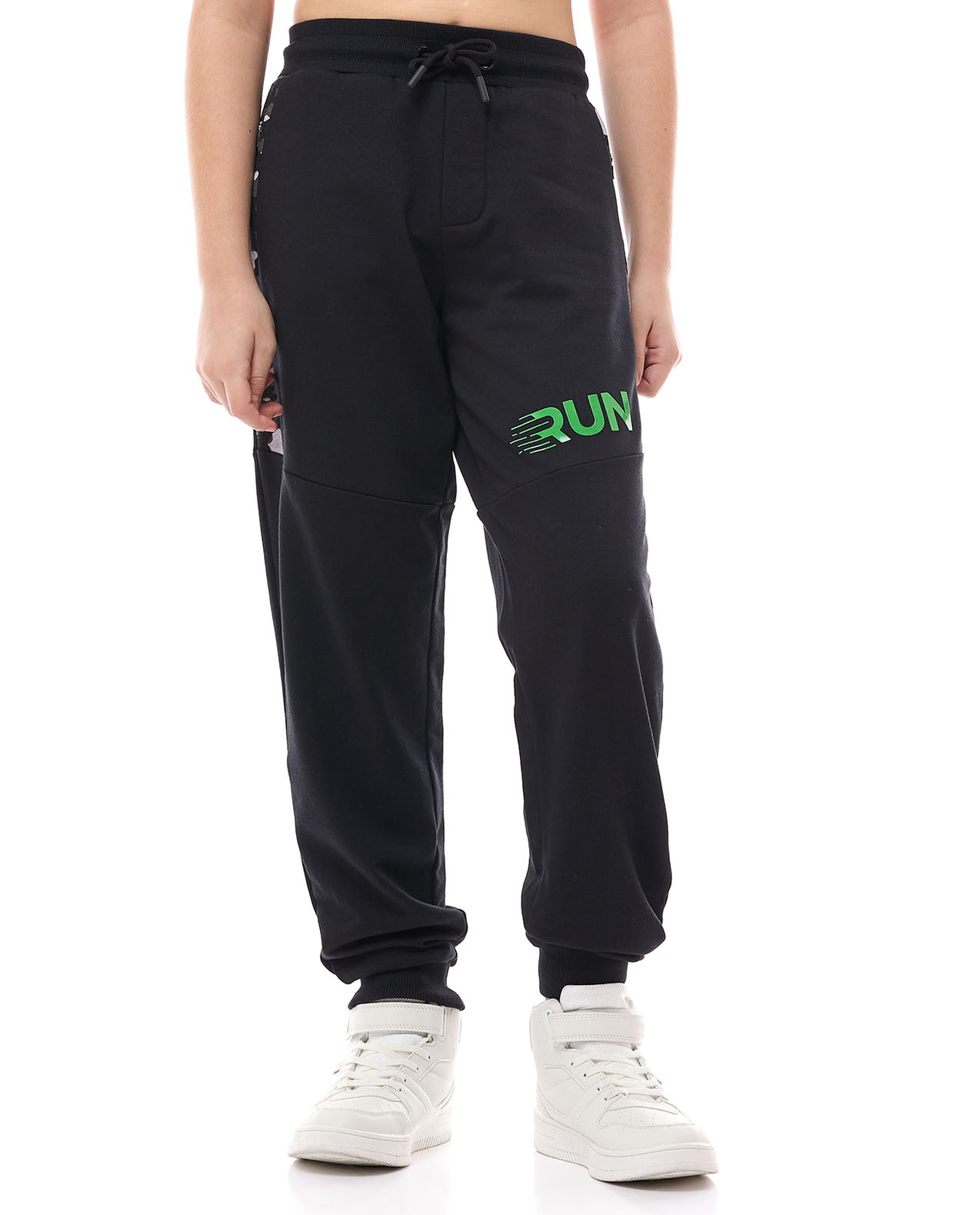 Camo Print Hoodie and Joggers Set