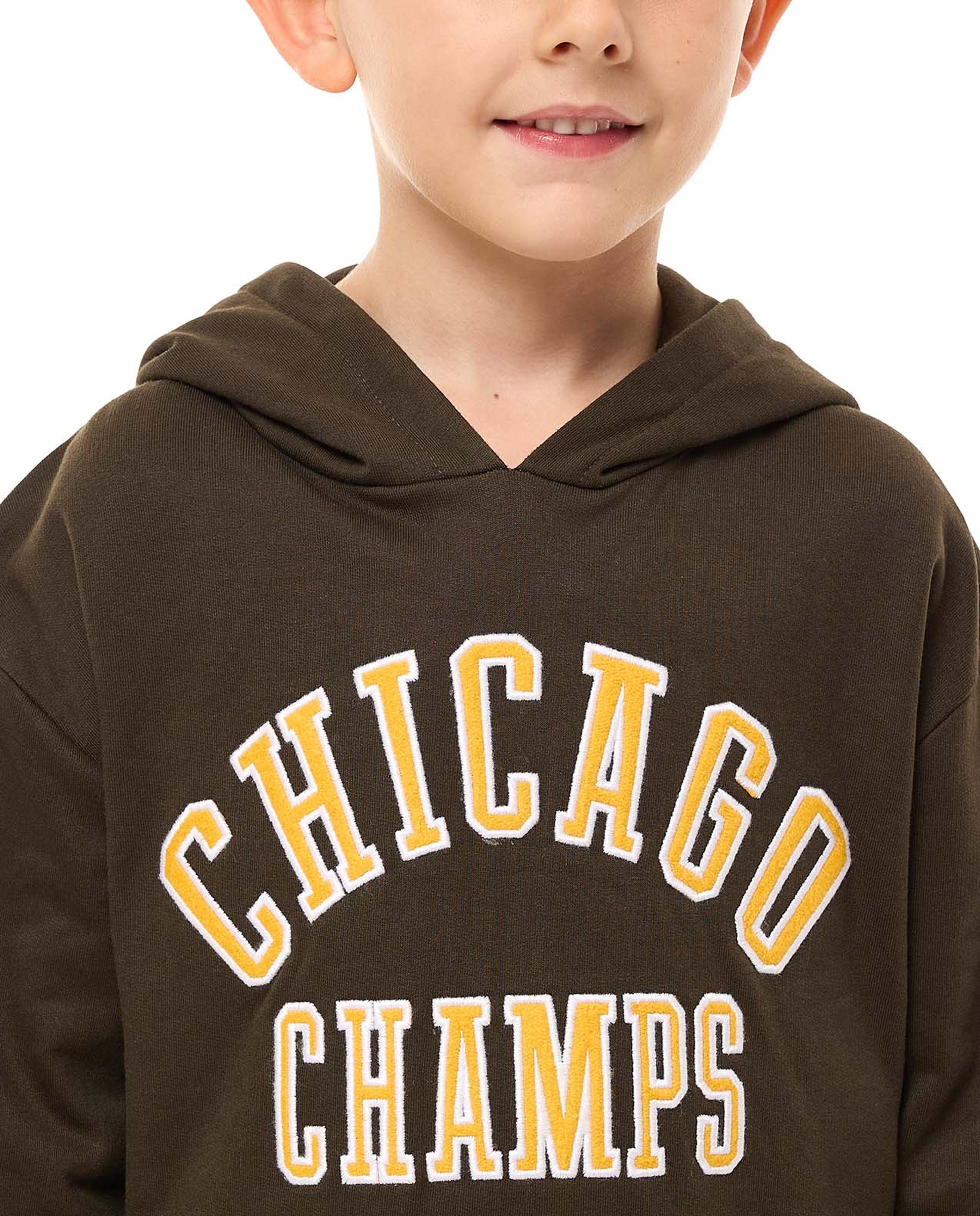 هودي بأكمام طويلة  وطبعة