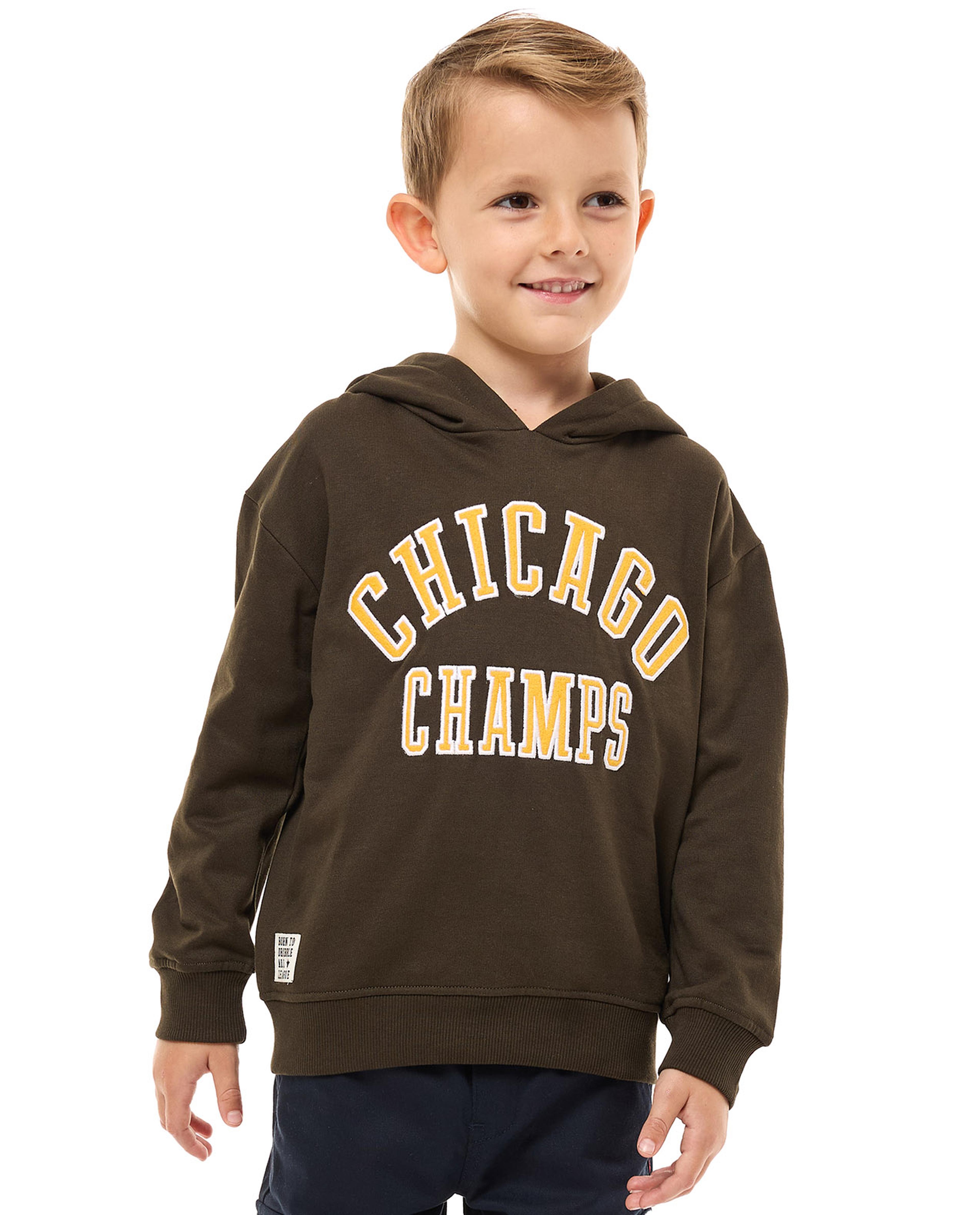 هودي بأكمام طويلة  وطبعة