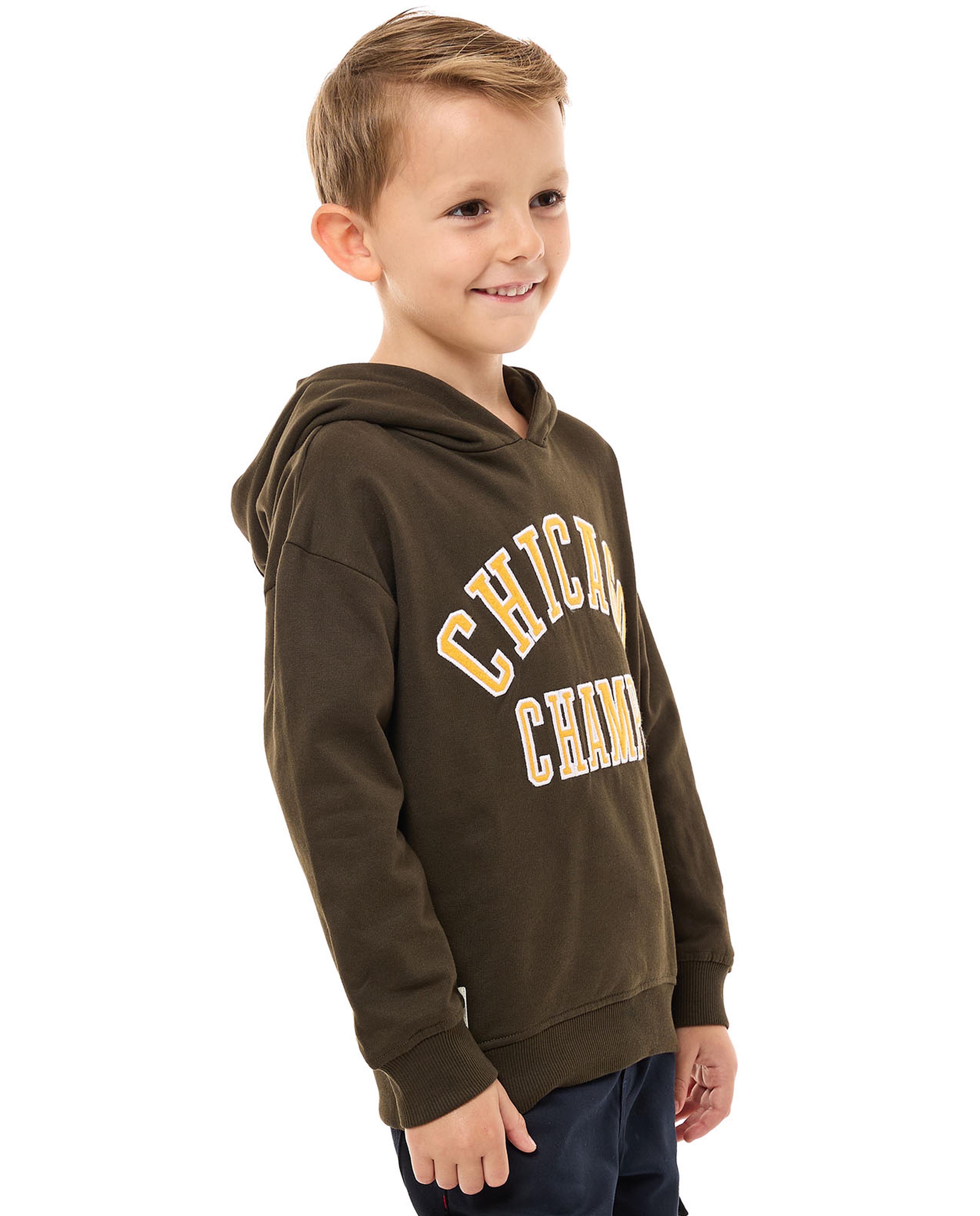 هودي بأكمام طويلة  وطبعة