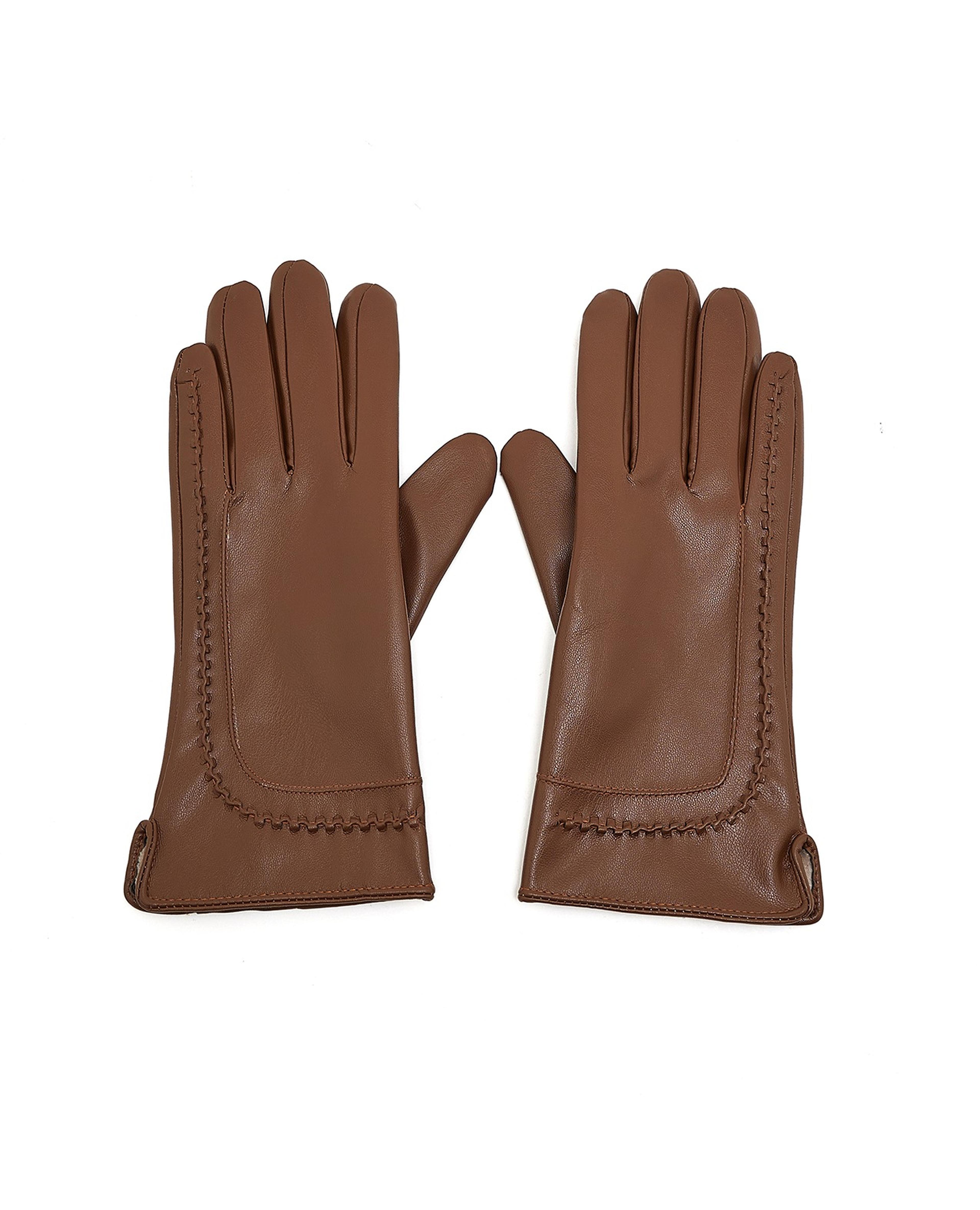 قفازات شتوية جلد صناعي