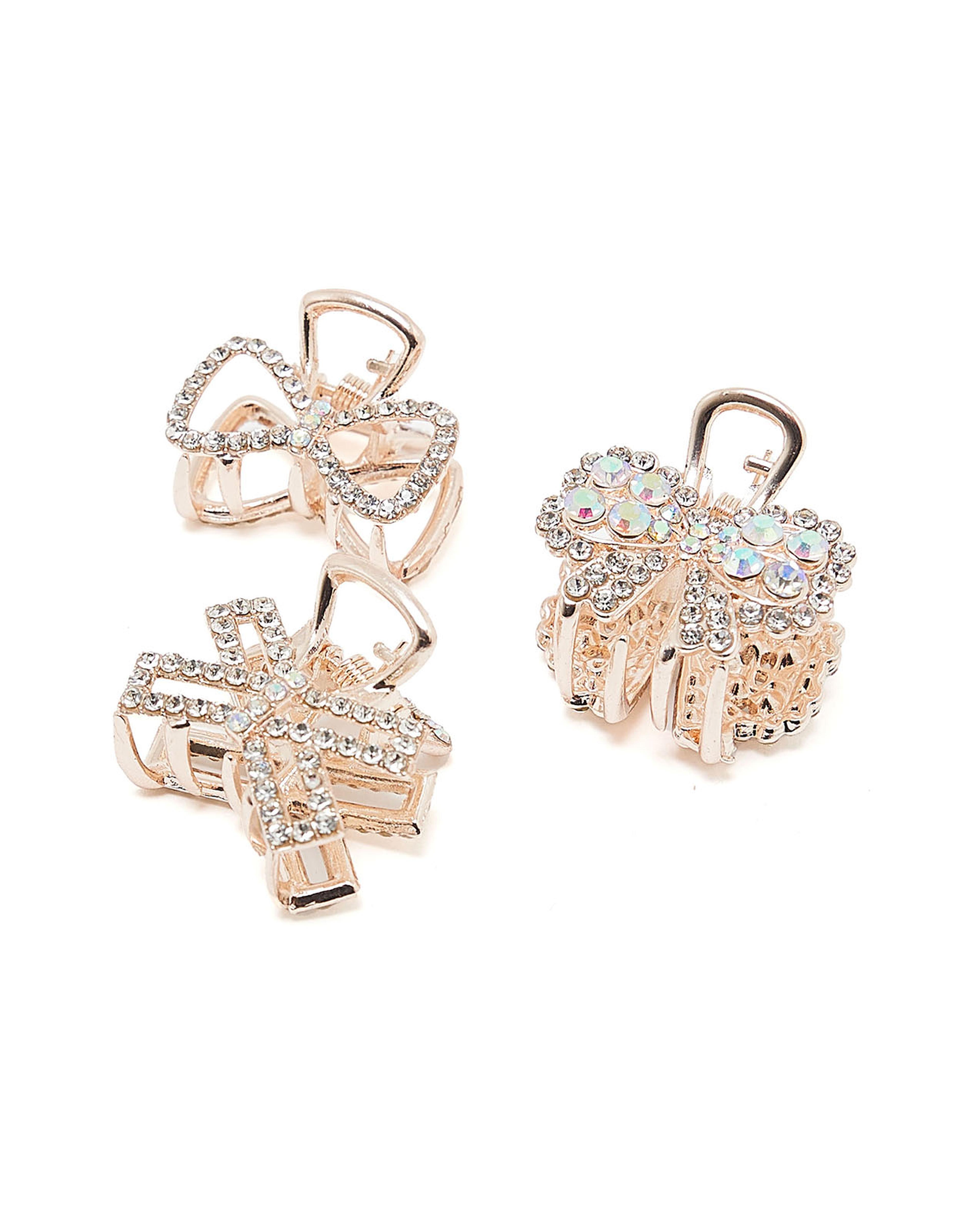 3 Piece Studded Claw Clips