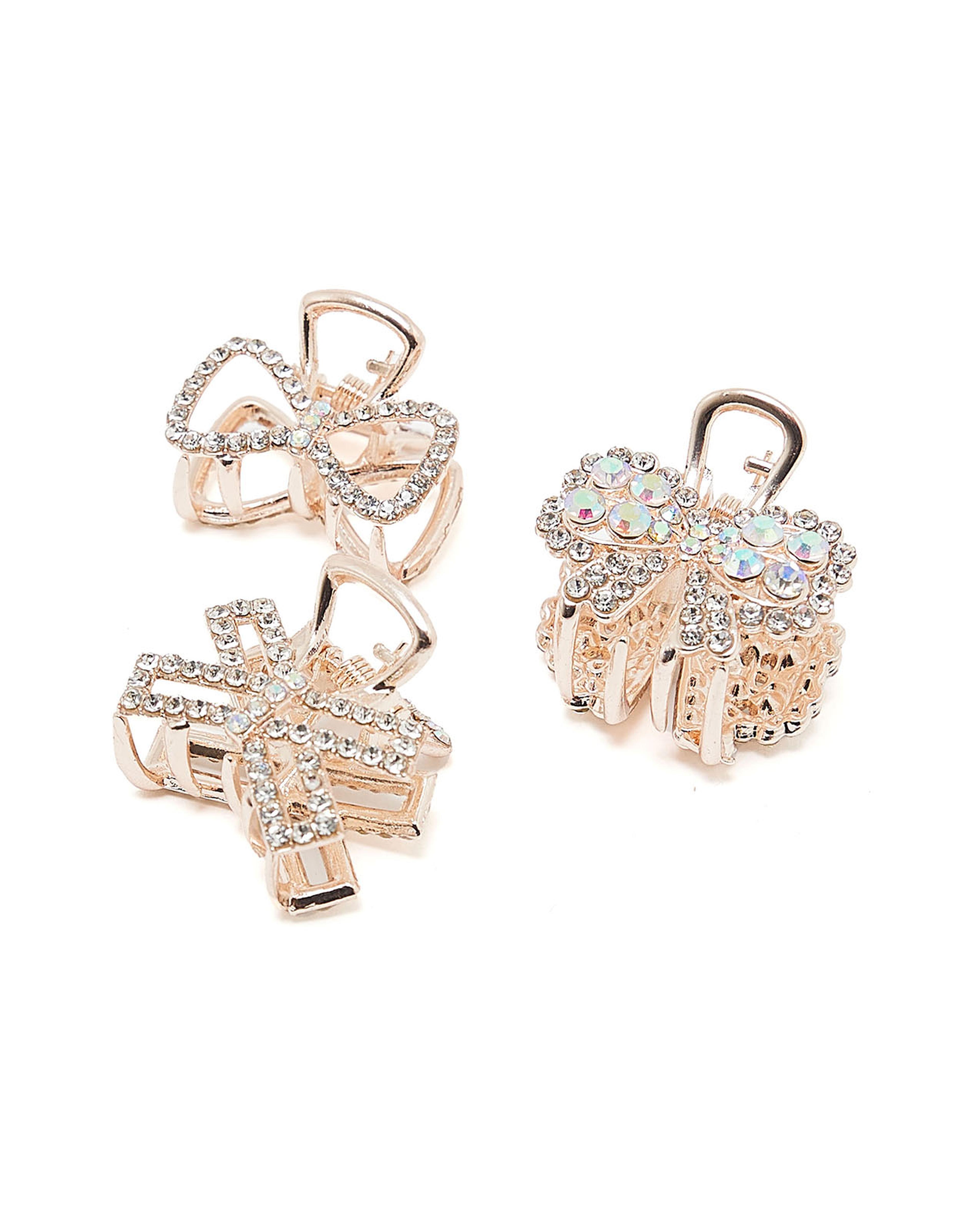 3 Piece Studded Claw Clips
