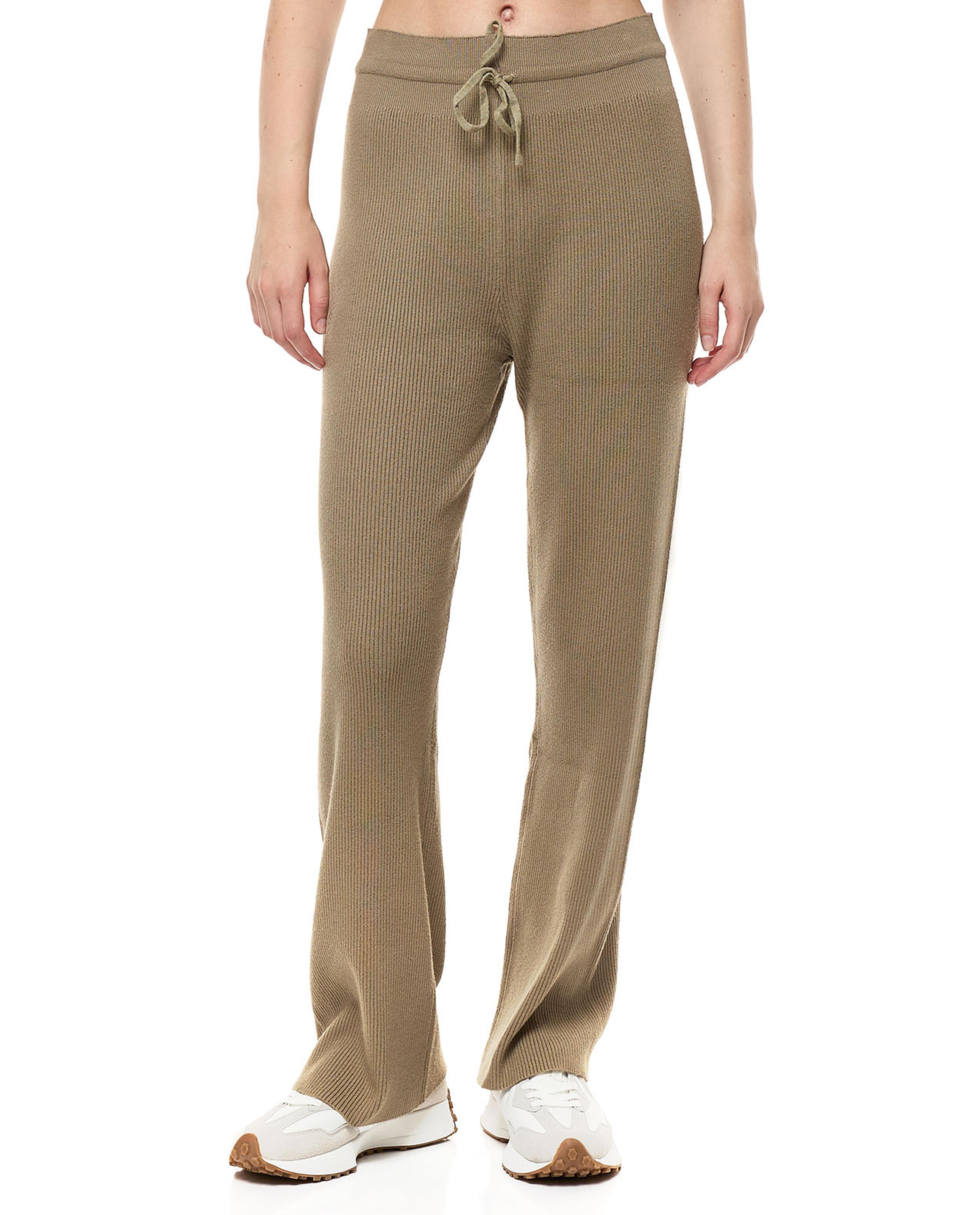 Ribbed Pants with Drawstring Waist