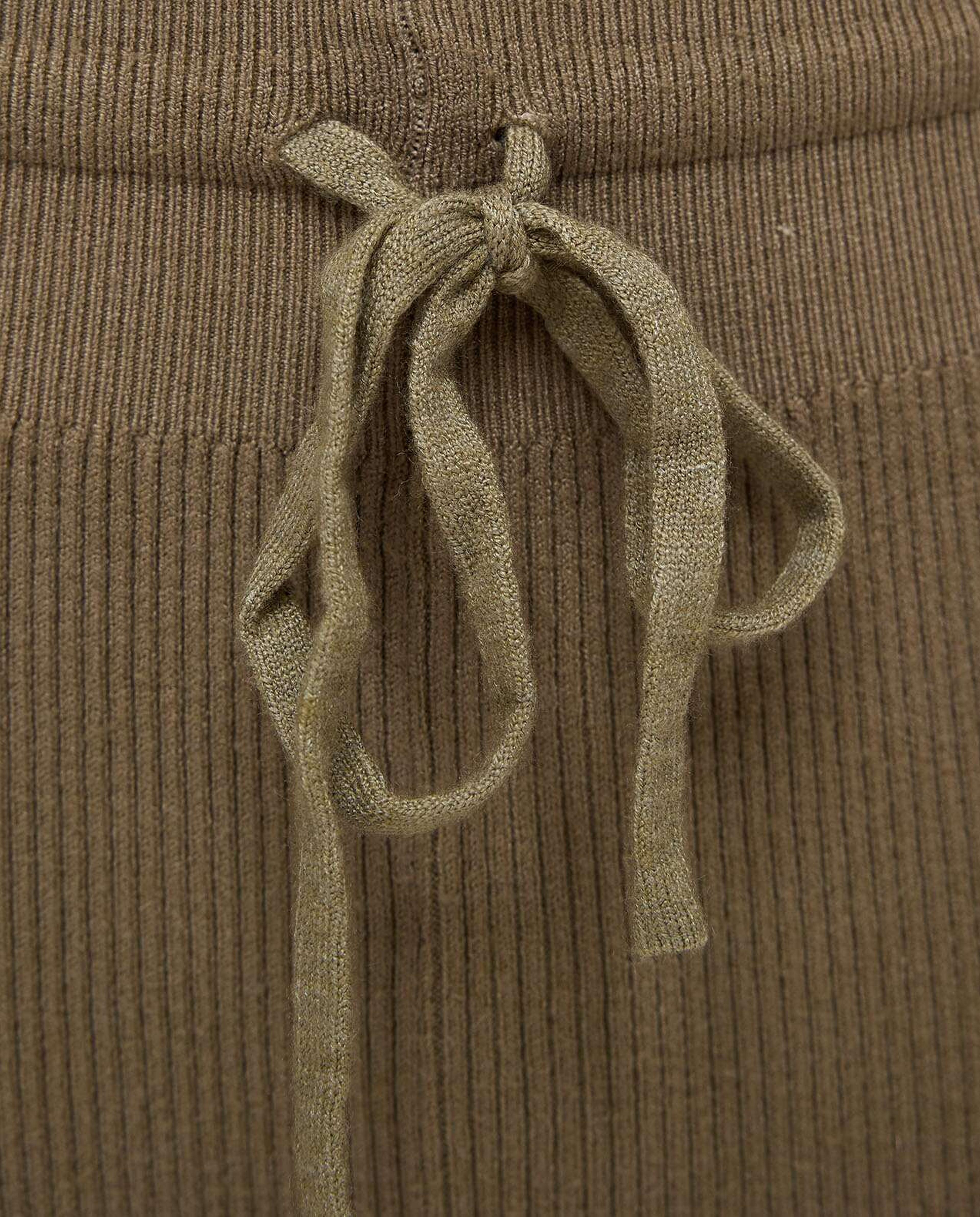 Ribbed Pants with Drawstring Waist