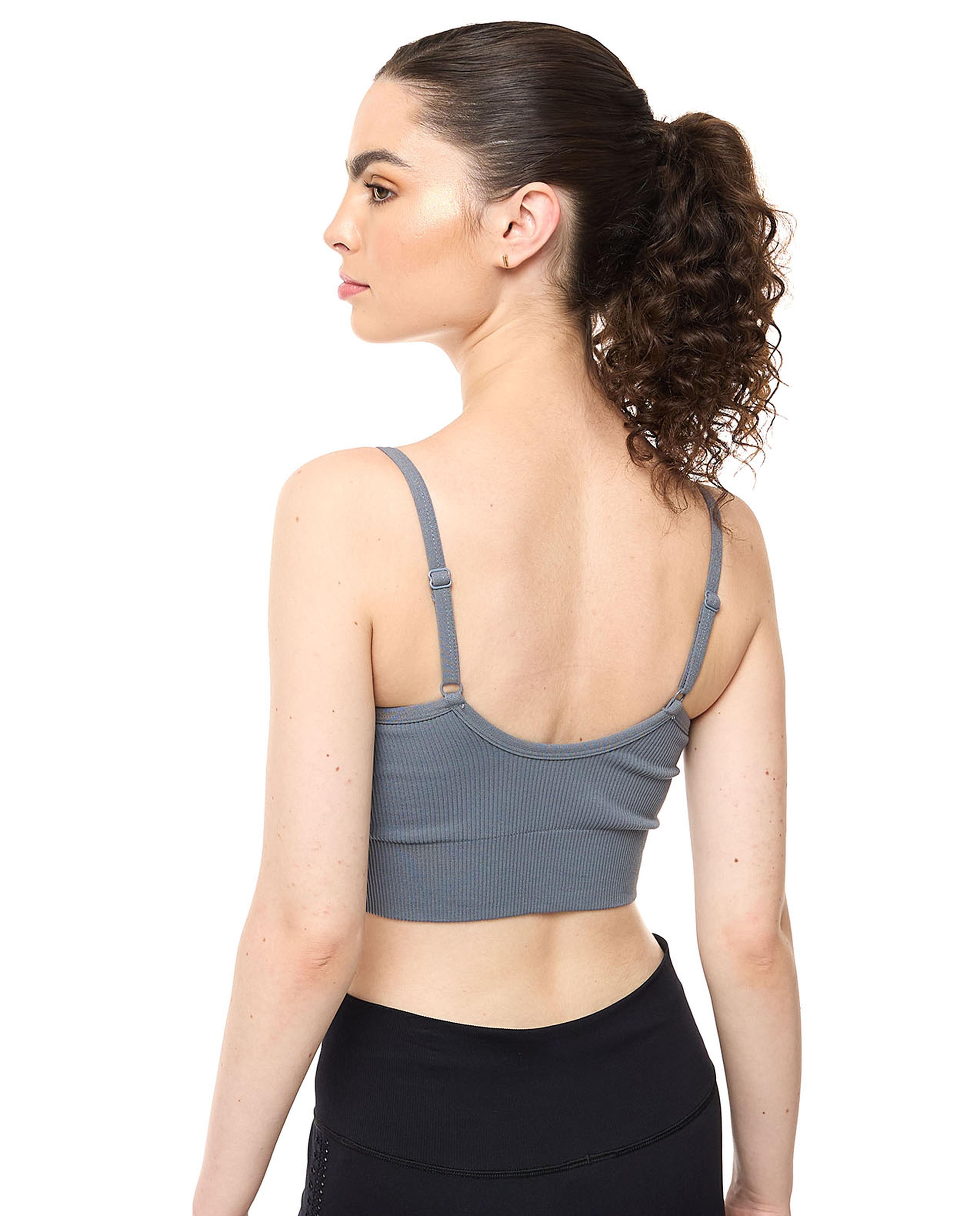 Ribbed Padded Sports Bra