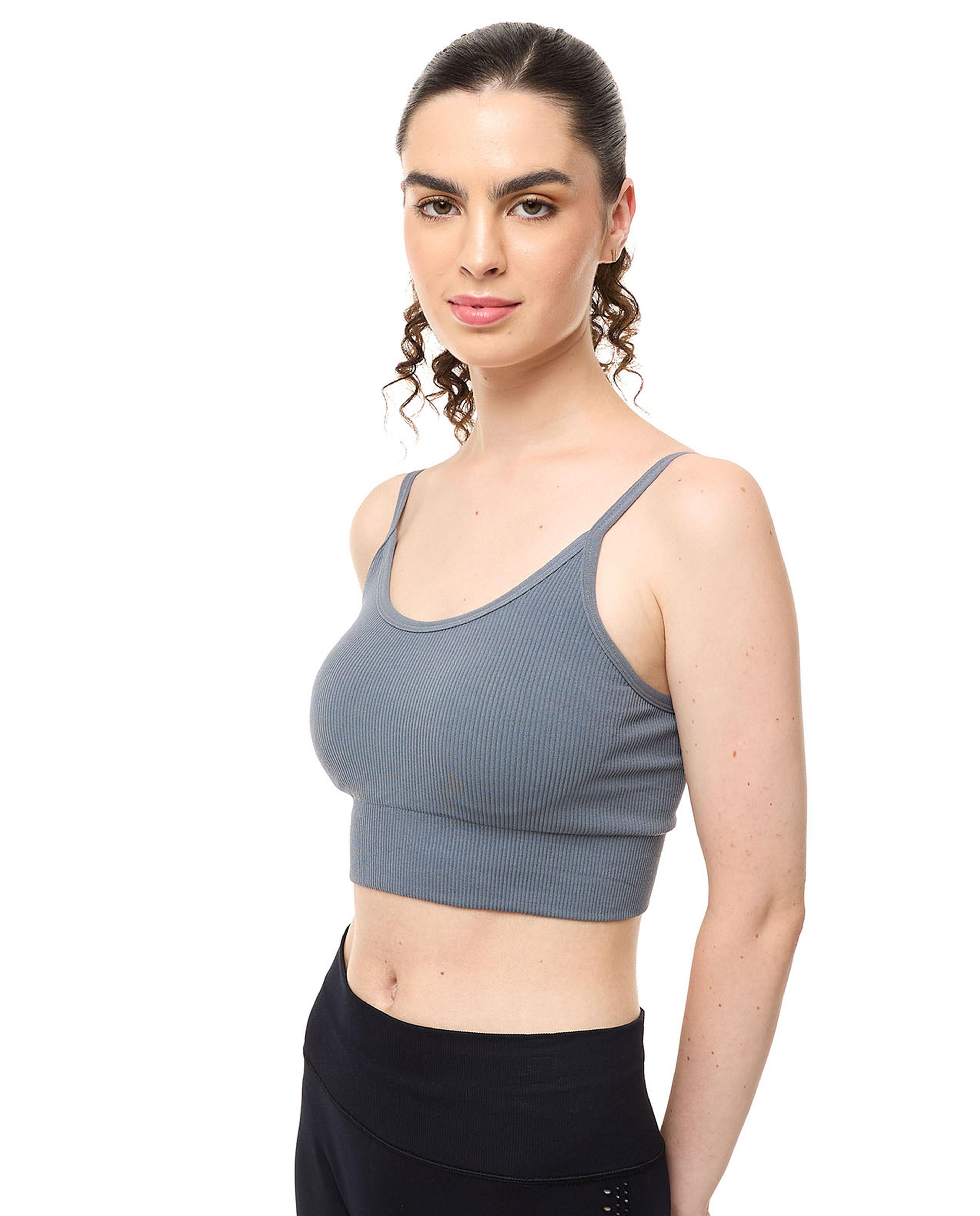Ribbed Padded Sports Bra