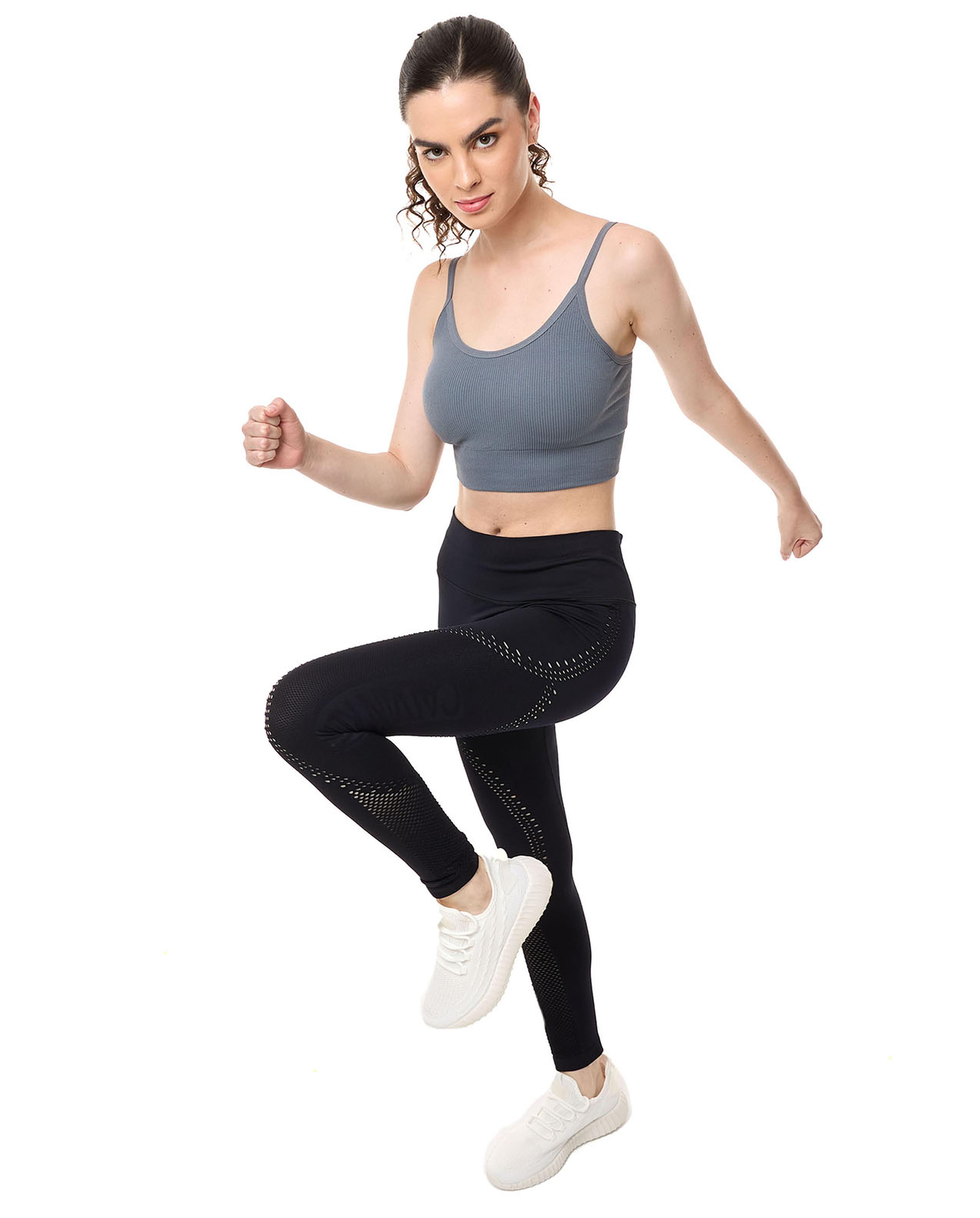 Ribbed Padded Sports Bra