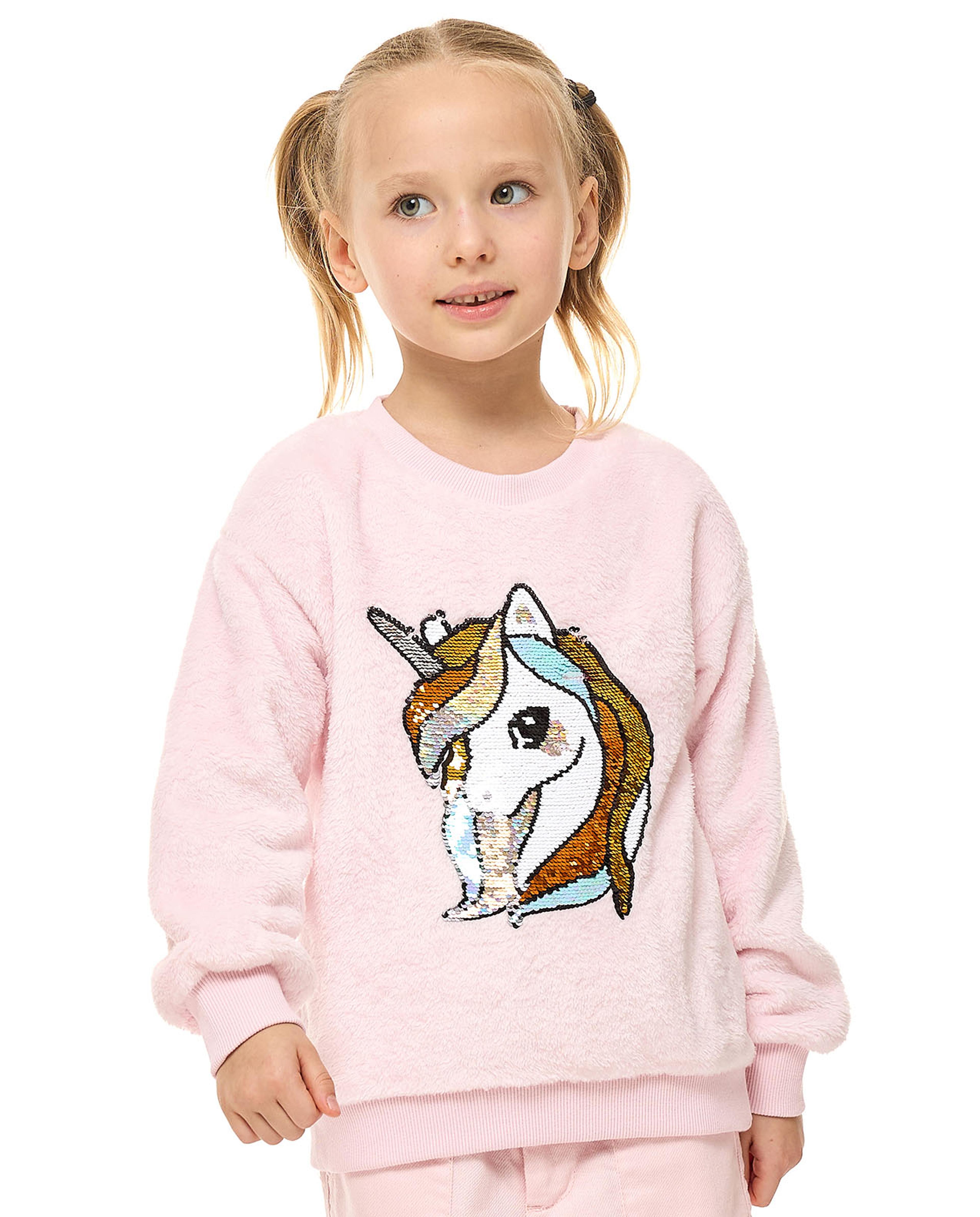 سويتشيرت  برقبة دائرية وأكمام طويلة