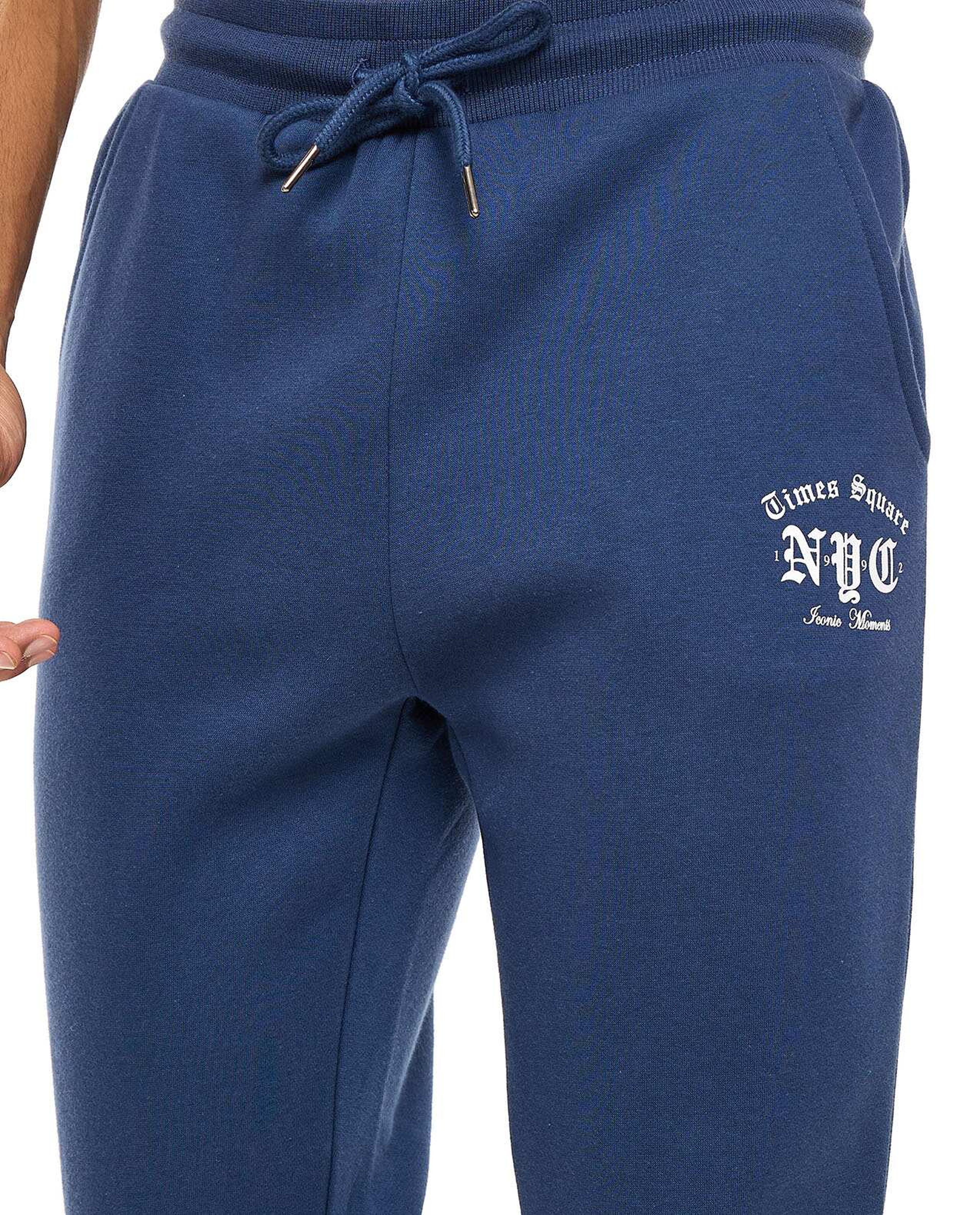 Printed Joggers with Drawstring Waist