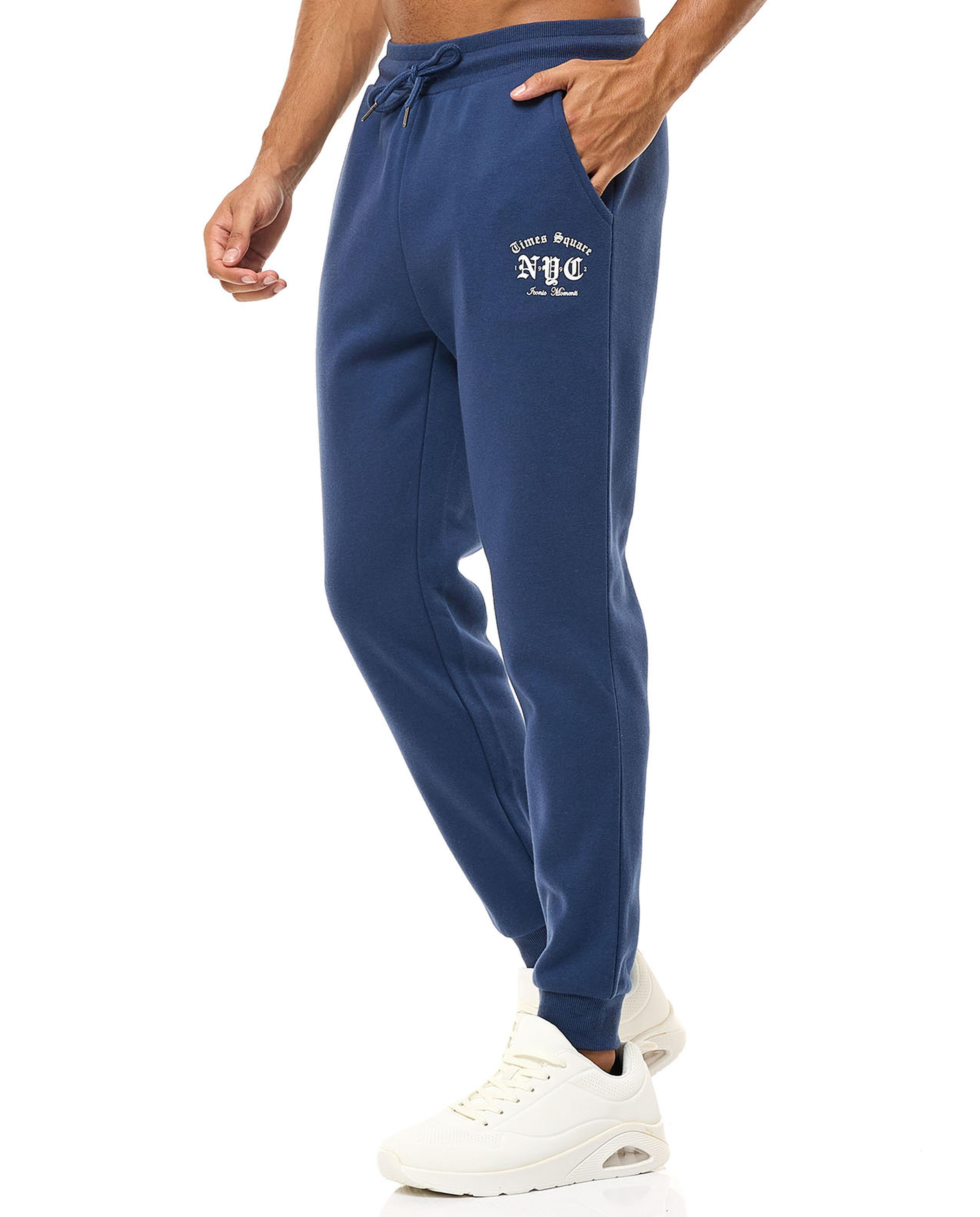 Printed Joggers with Drawstring Waist