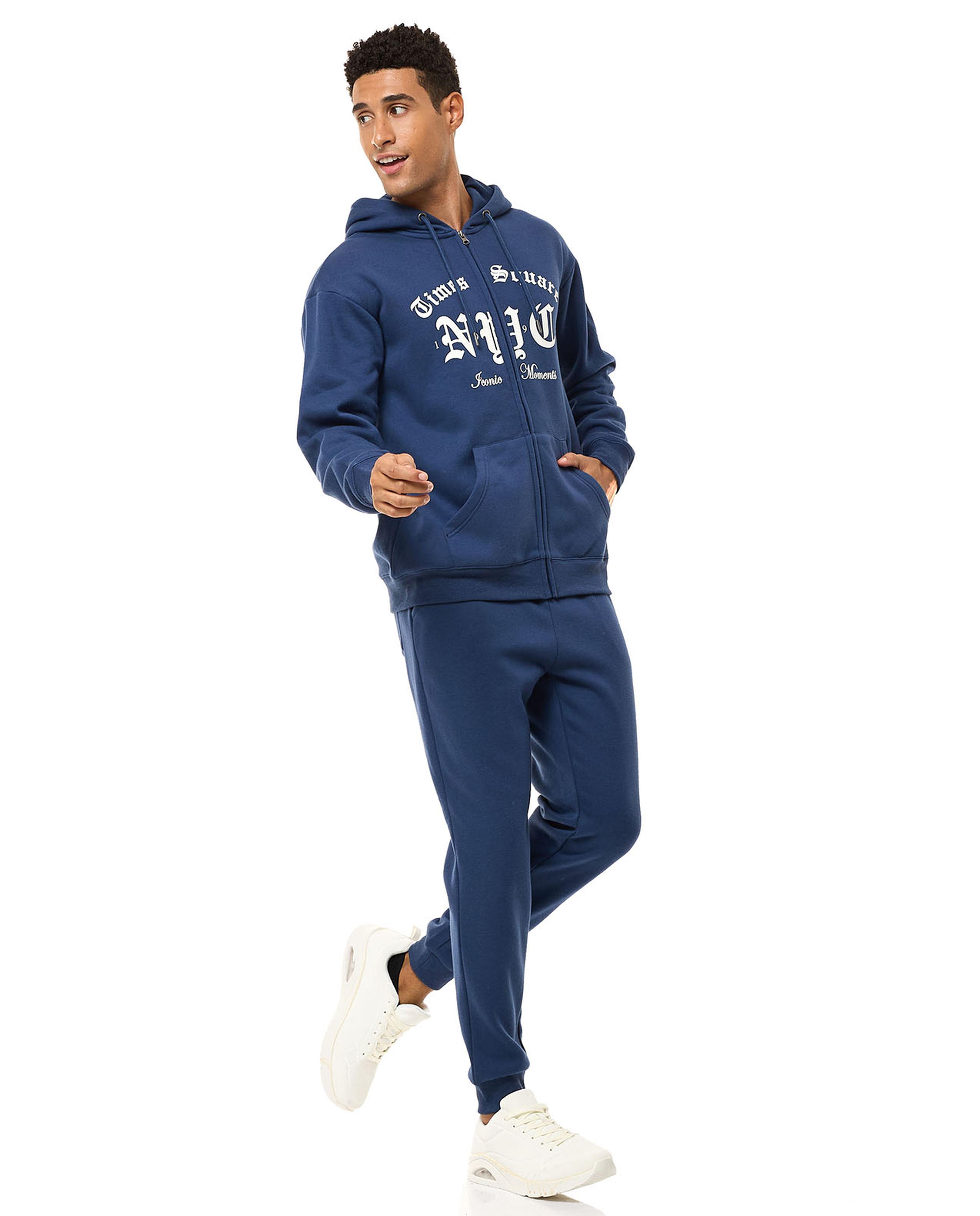 Printed Joggers with Drawstring Waist