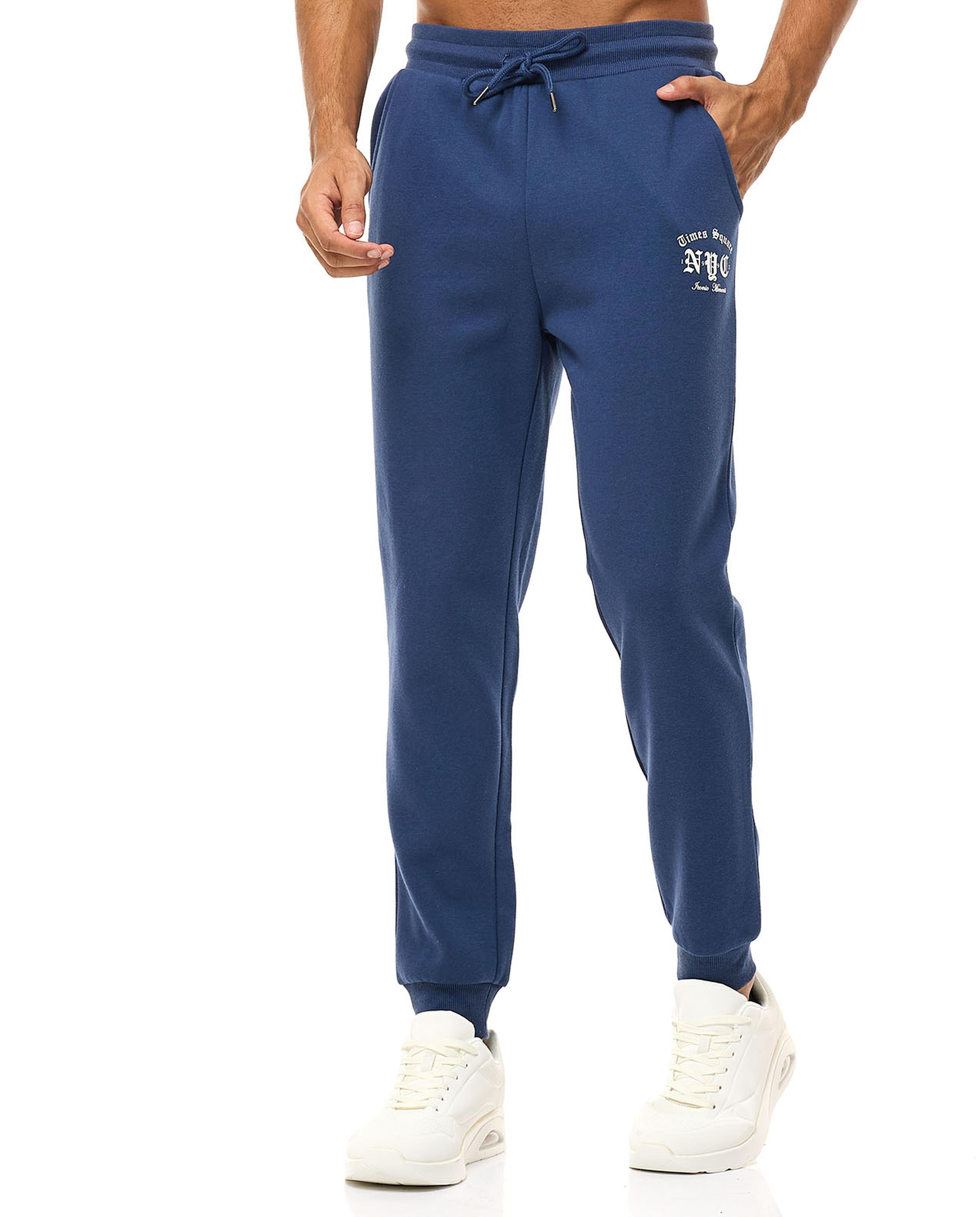 Printed Joggers with Drawstring Waist