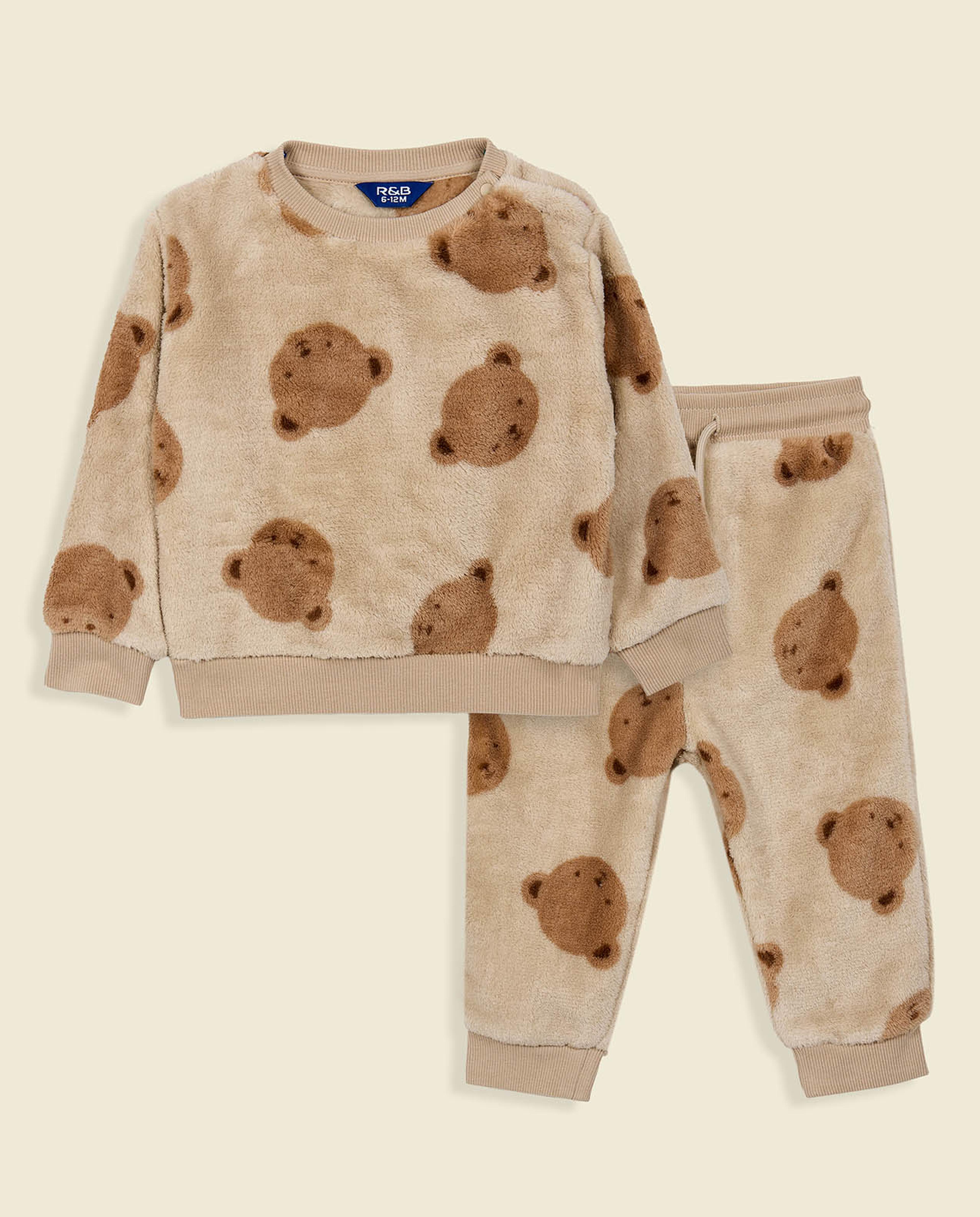 Printed Sherpa Clothing Set