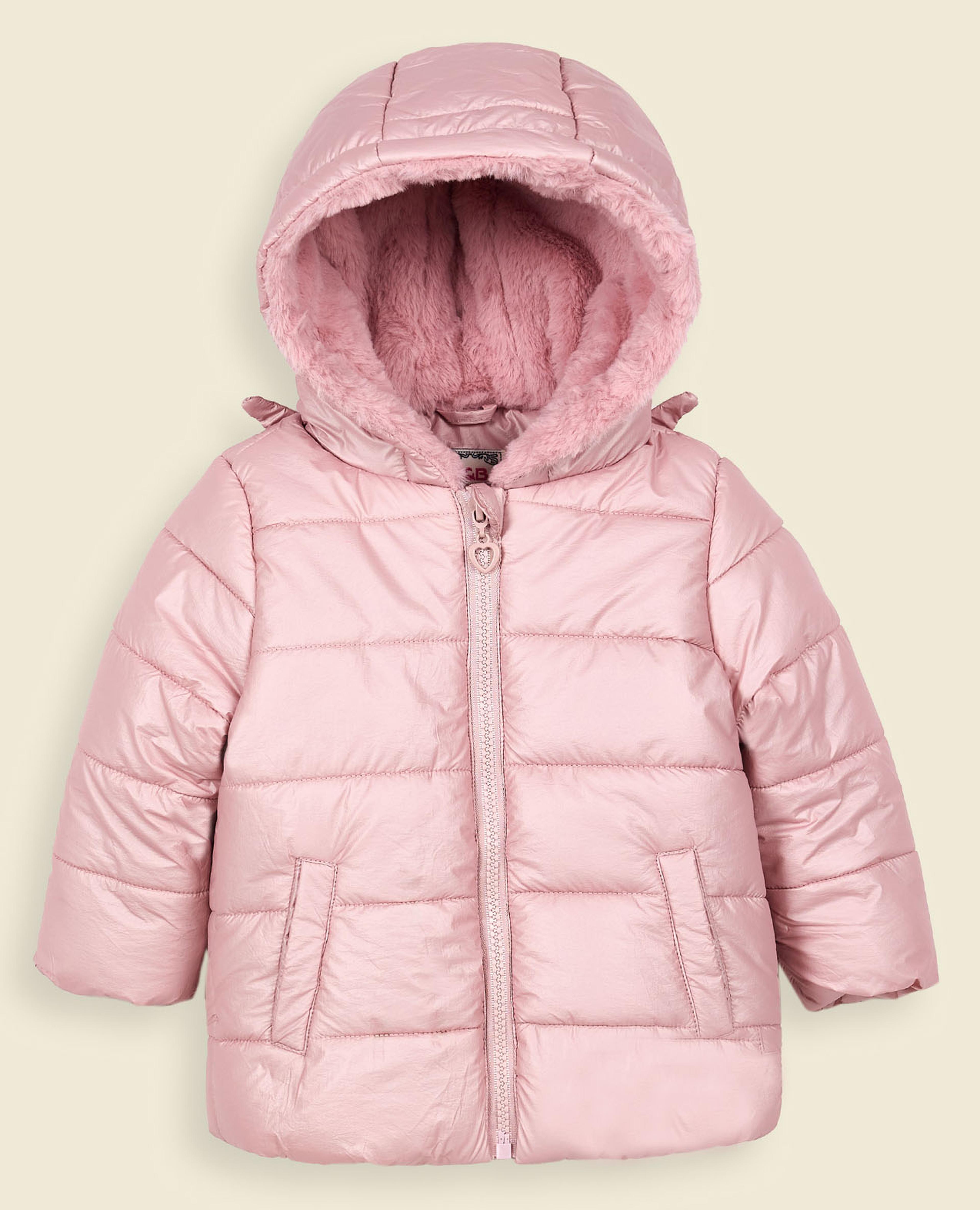Quilted Hooded Puffer Jacket with Button Closure
