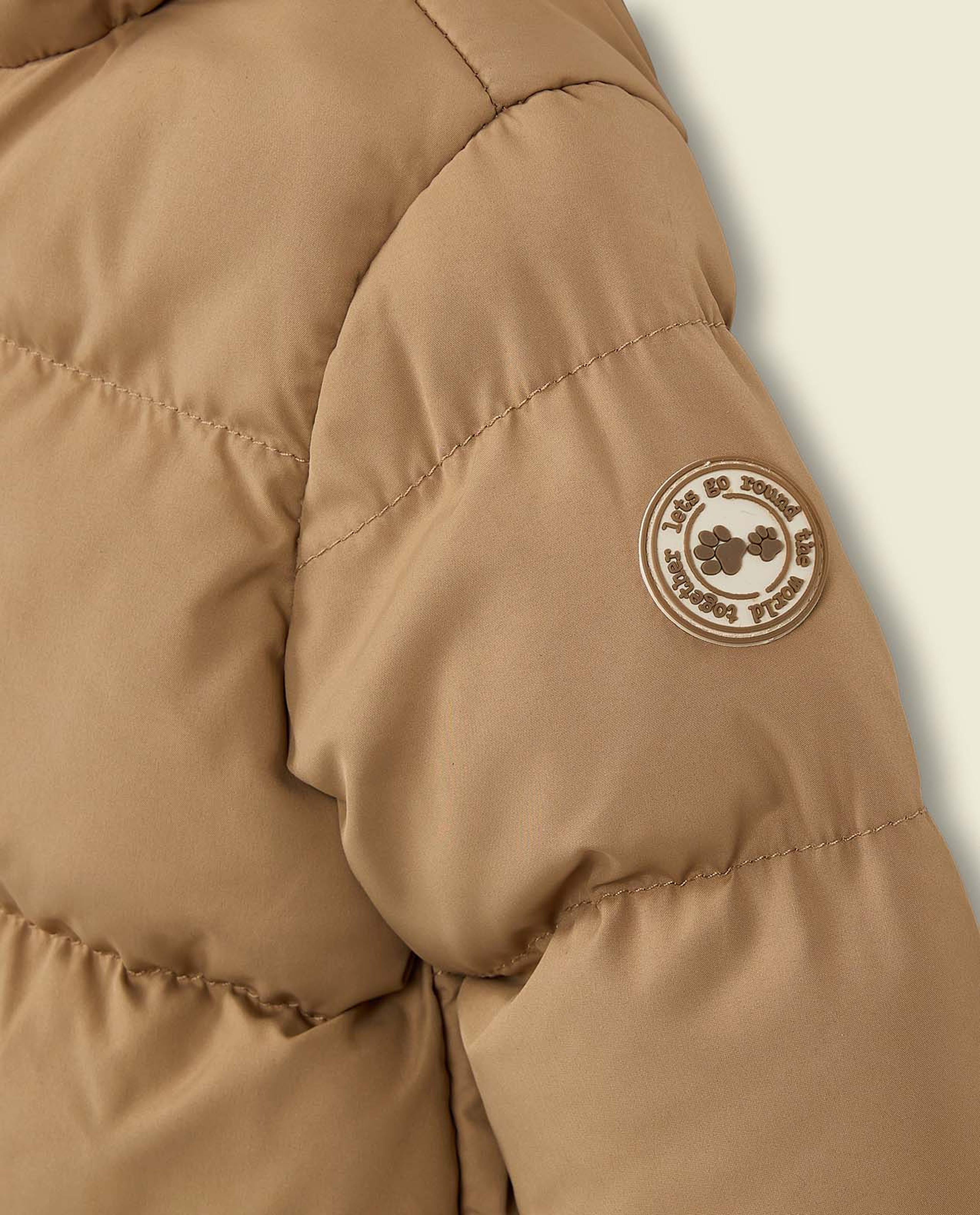 Quilted Hooded Jacket with Zipper Closure