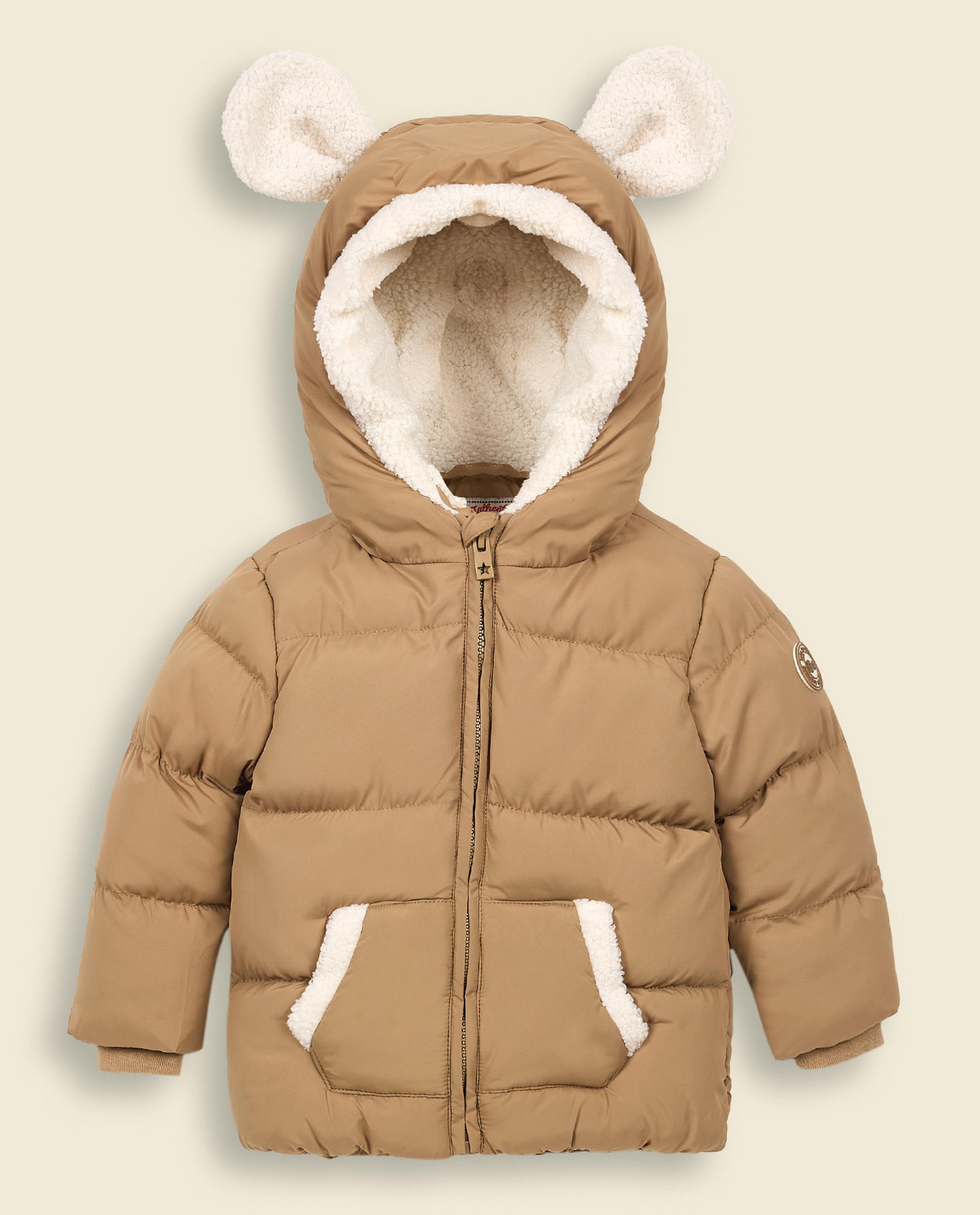 Quilted Hooded Jacket with Zipper Closure