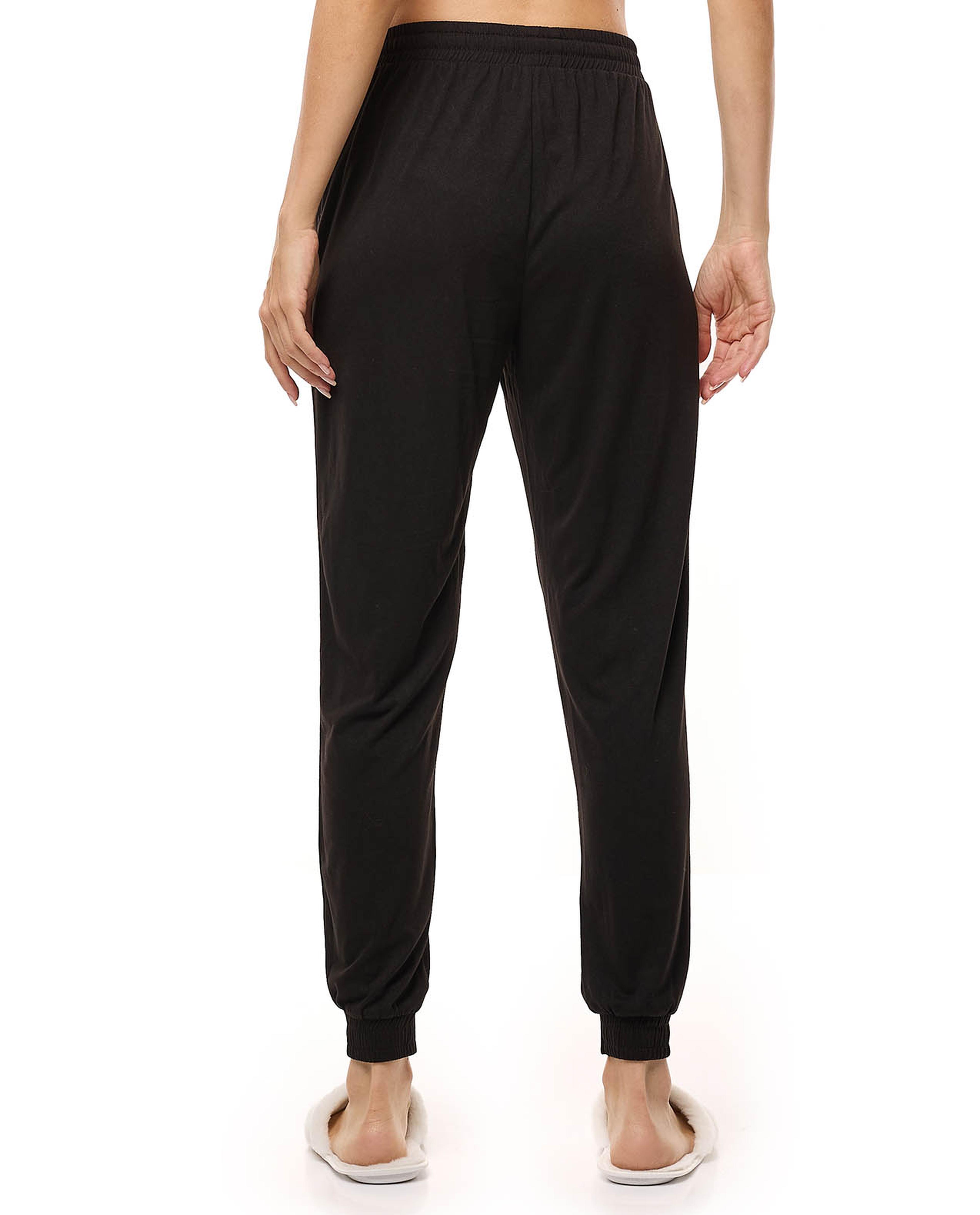 Solid Joggers with Drawstring Waist