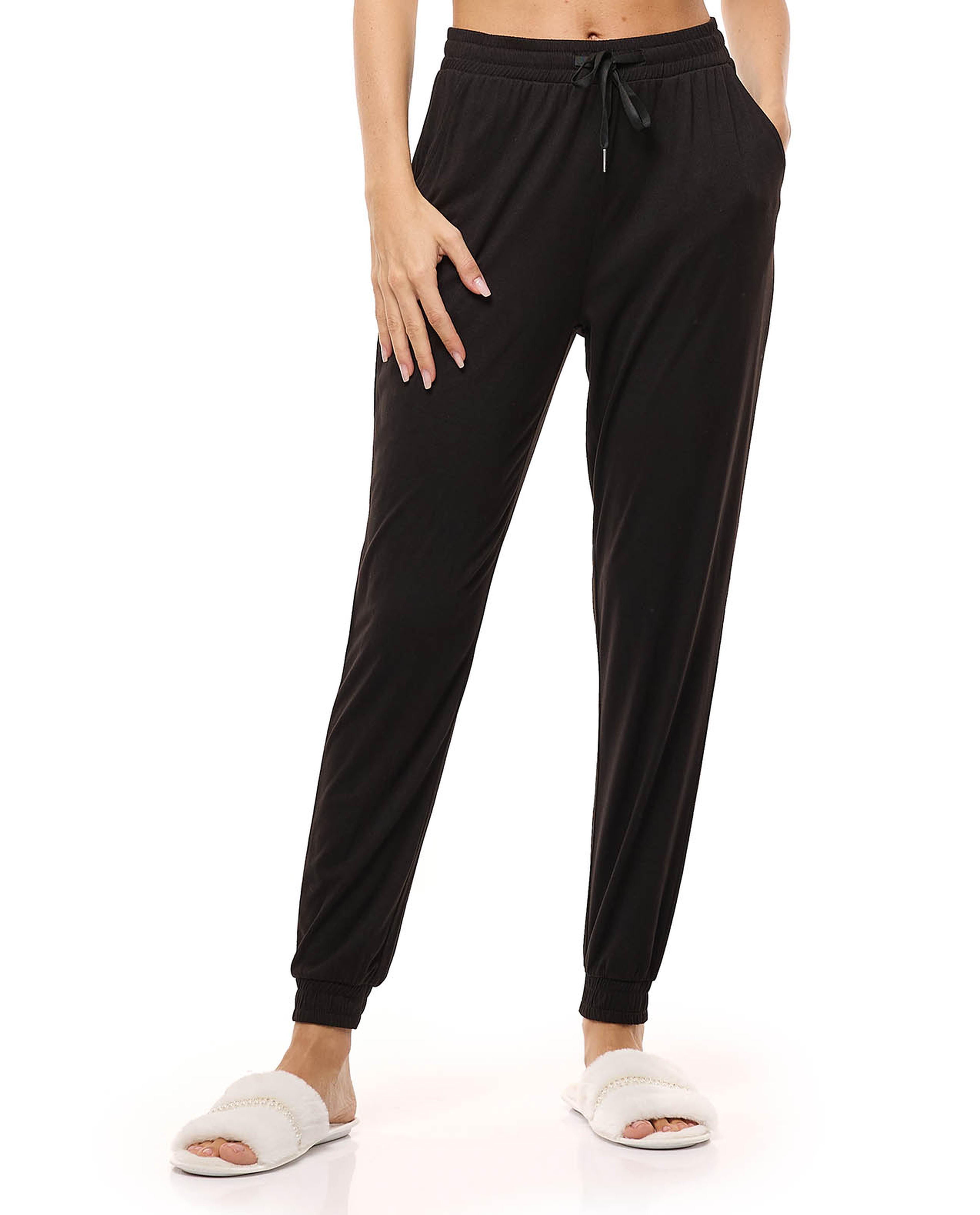 Solid Joggers with Drawstring Waist