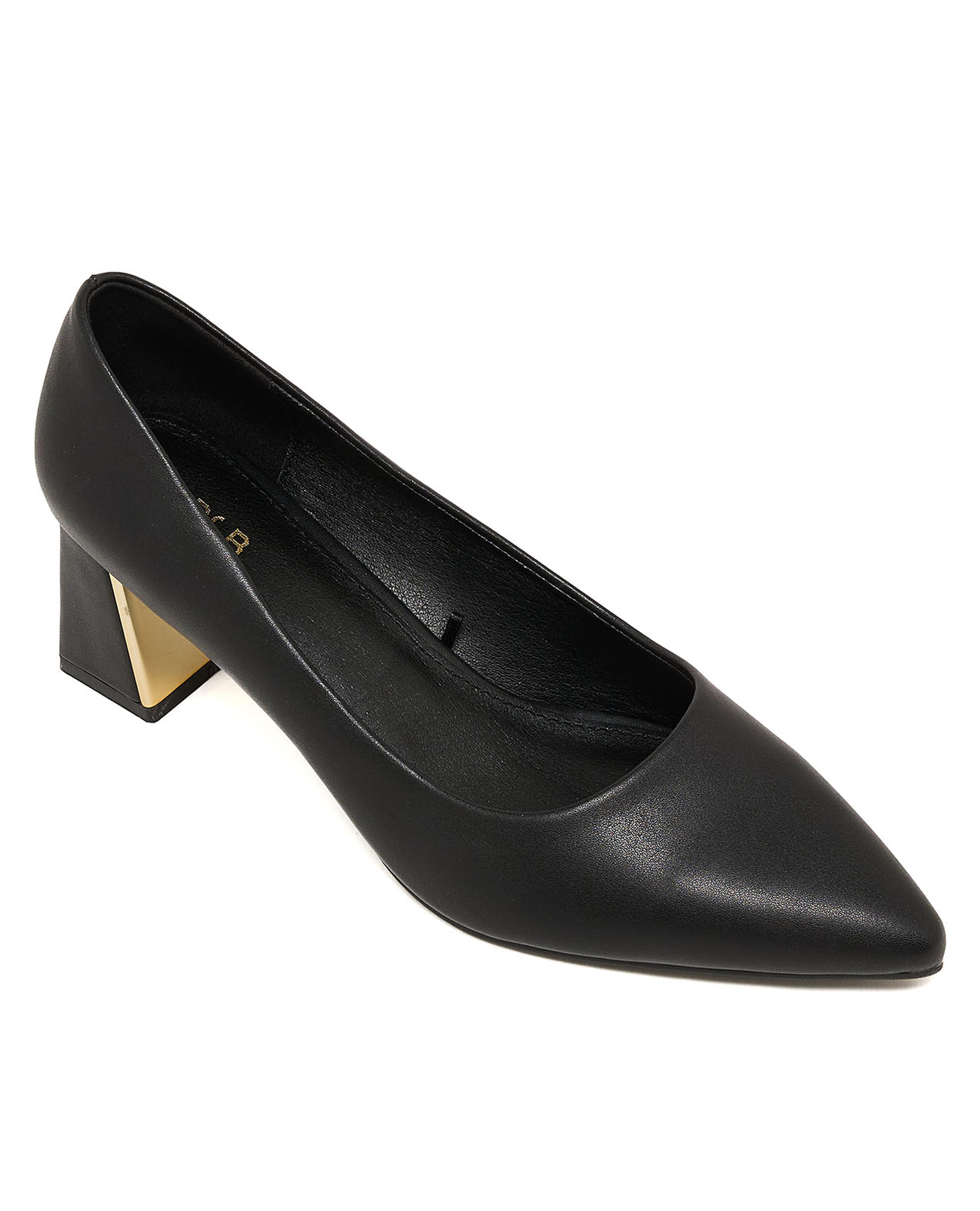 Solid Block Heel Pumps