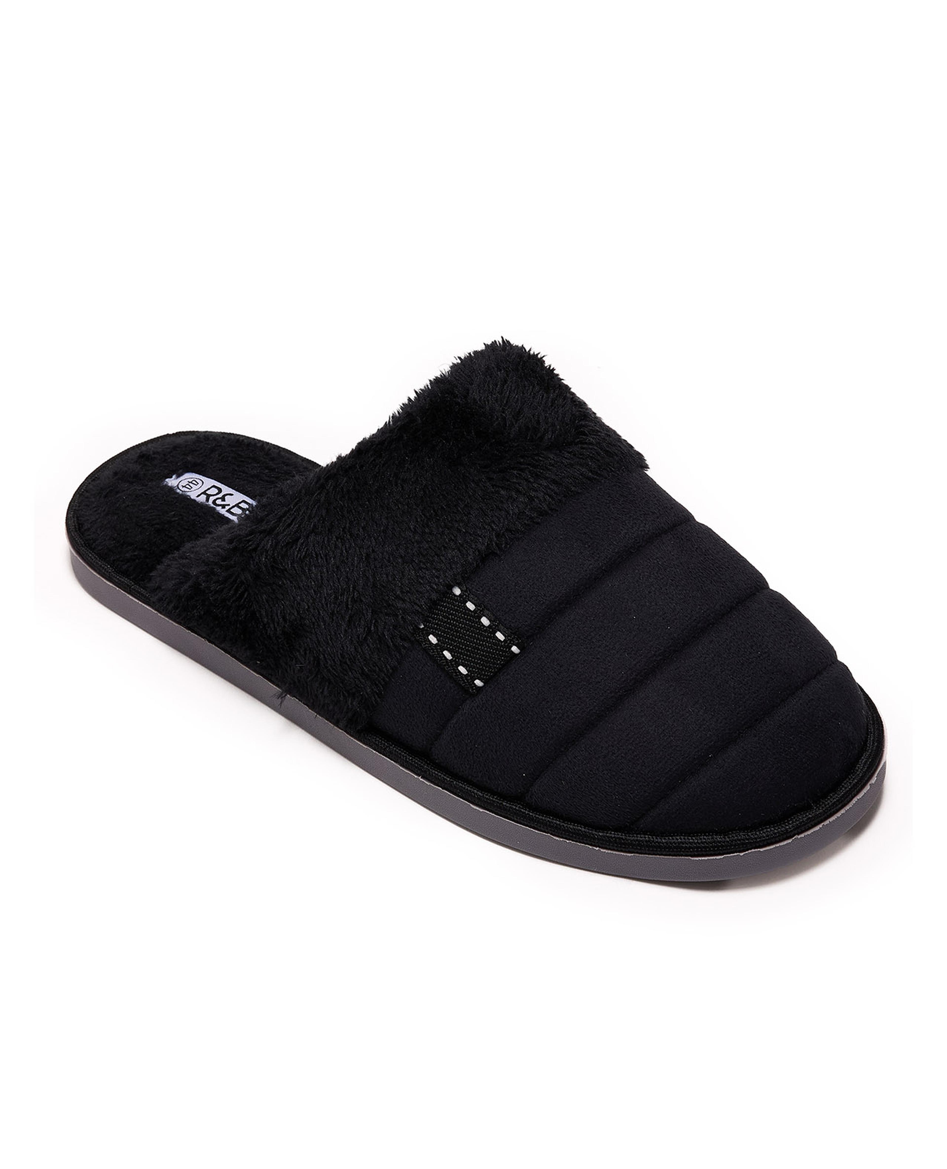 شبشب غرفة نوم ببطانة فرو