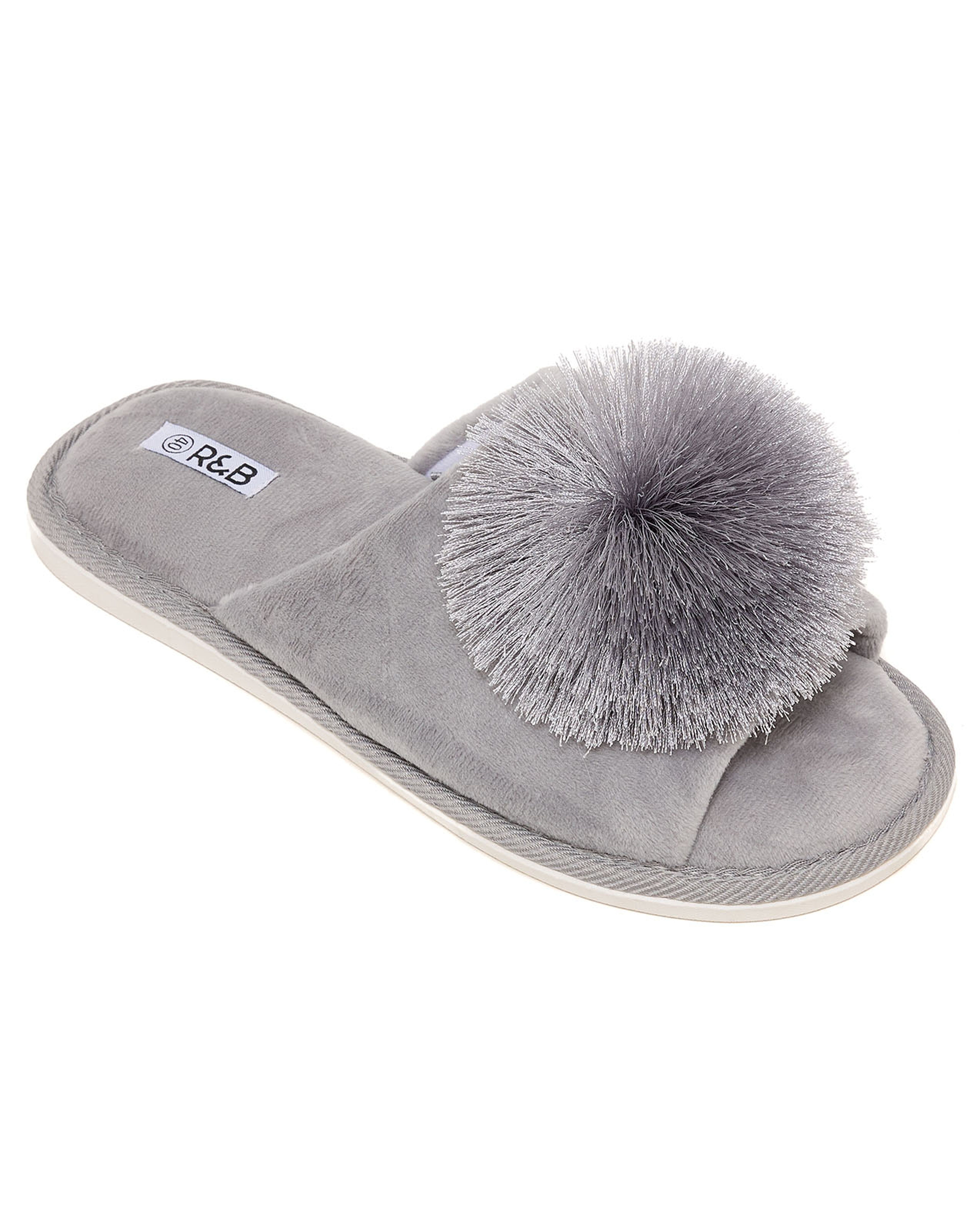 Pom-Pom Detail Bedroom Slippers