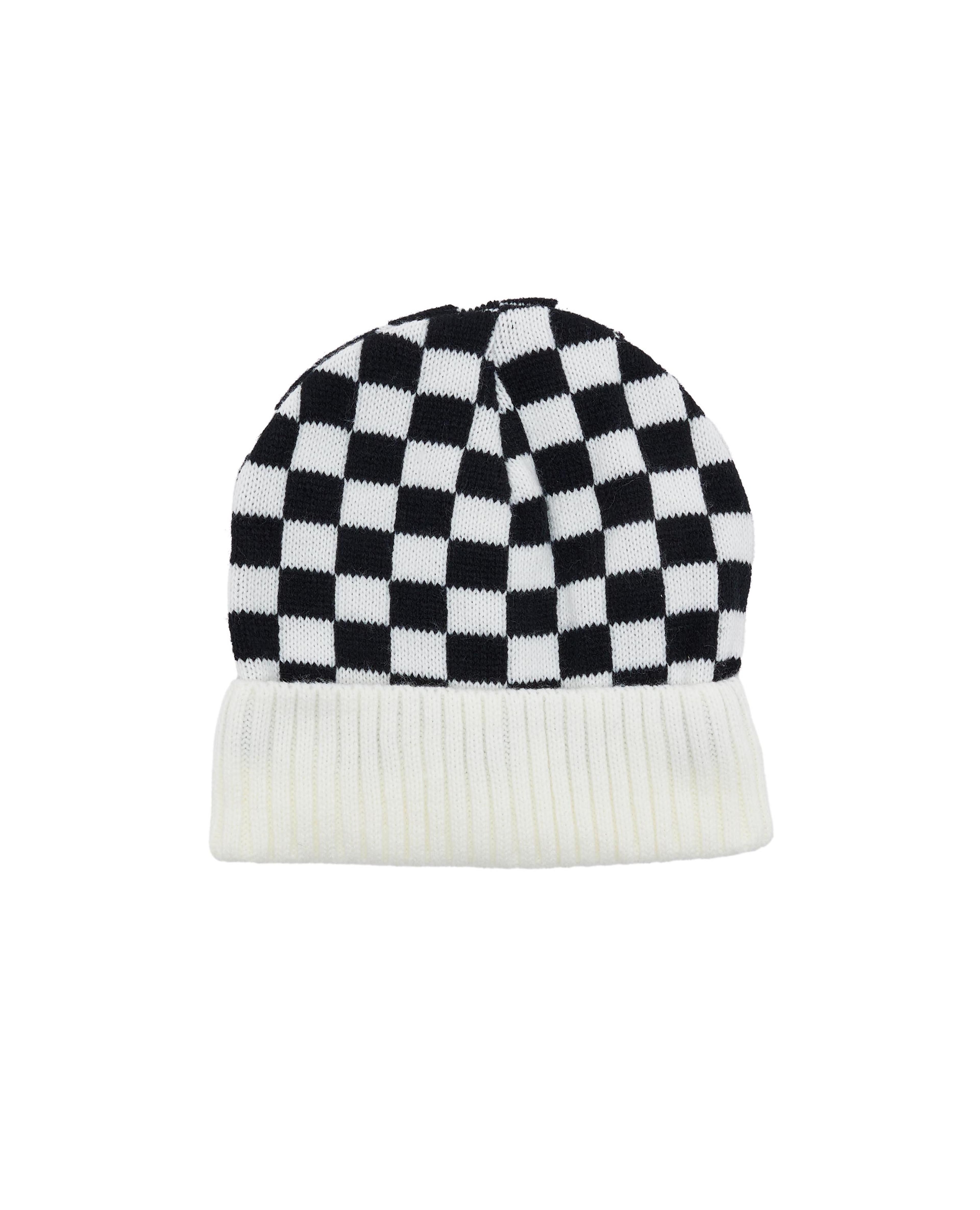 قبعة صغيرة محبوكة كاروهات