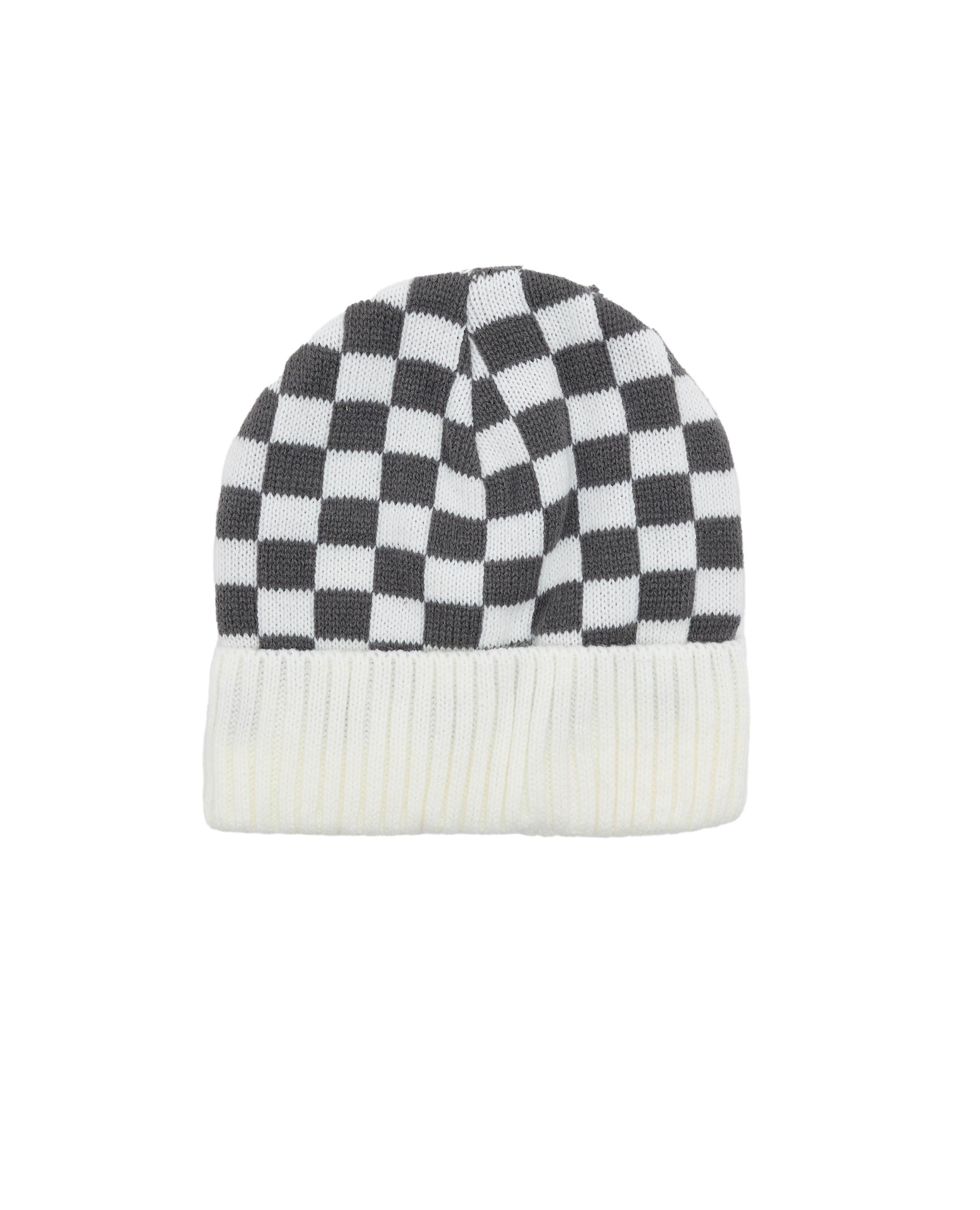 قبعة صغيرة محبوكة كاروهات