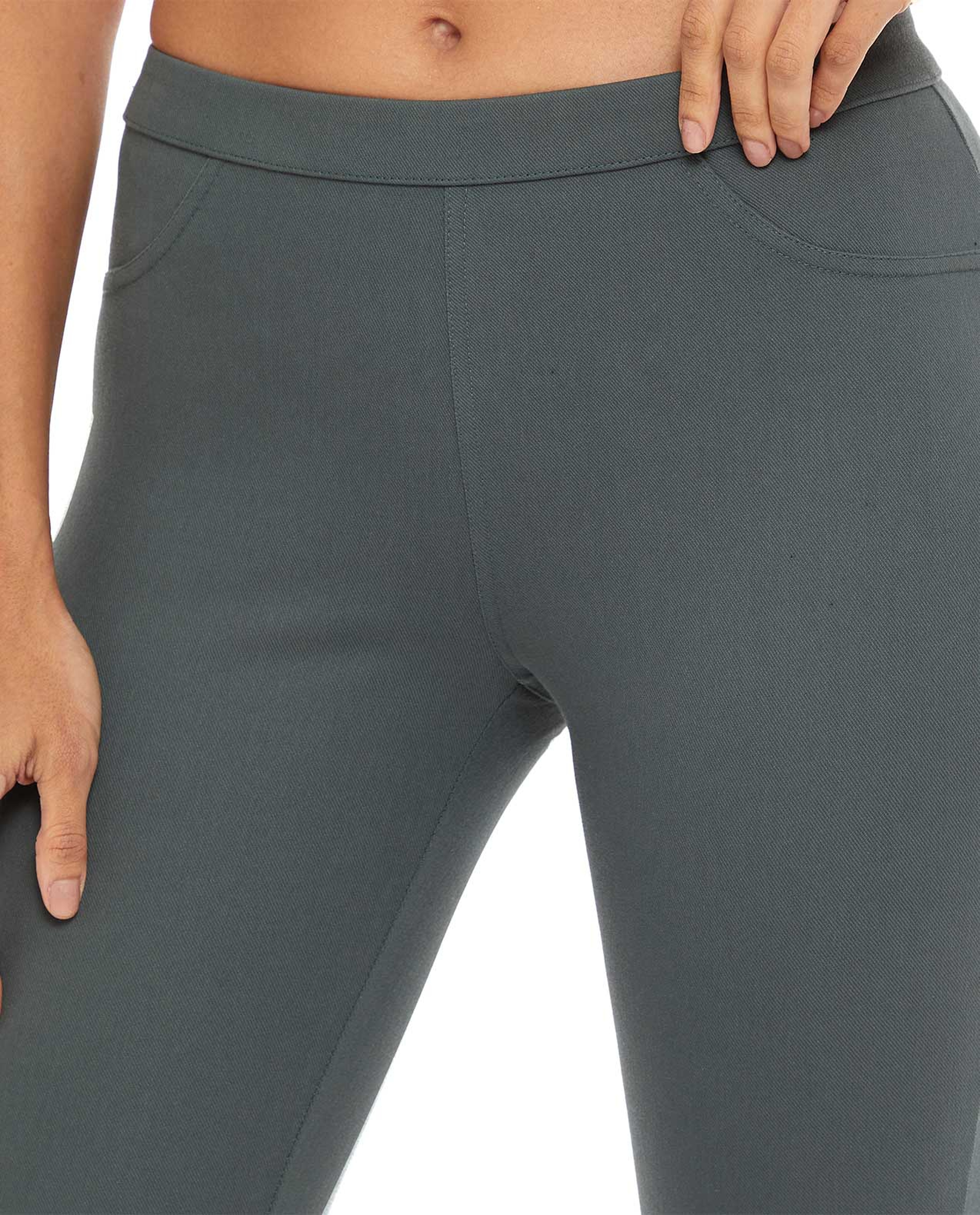 Solid Jeggings with Elastic waist