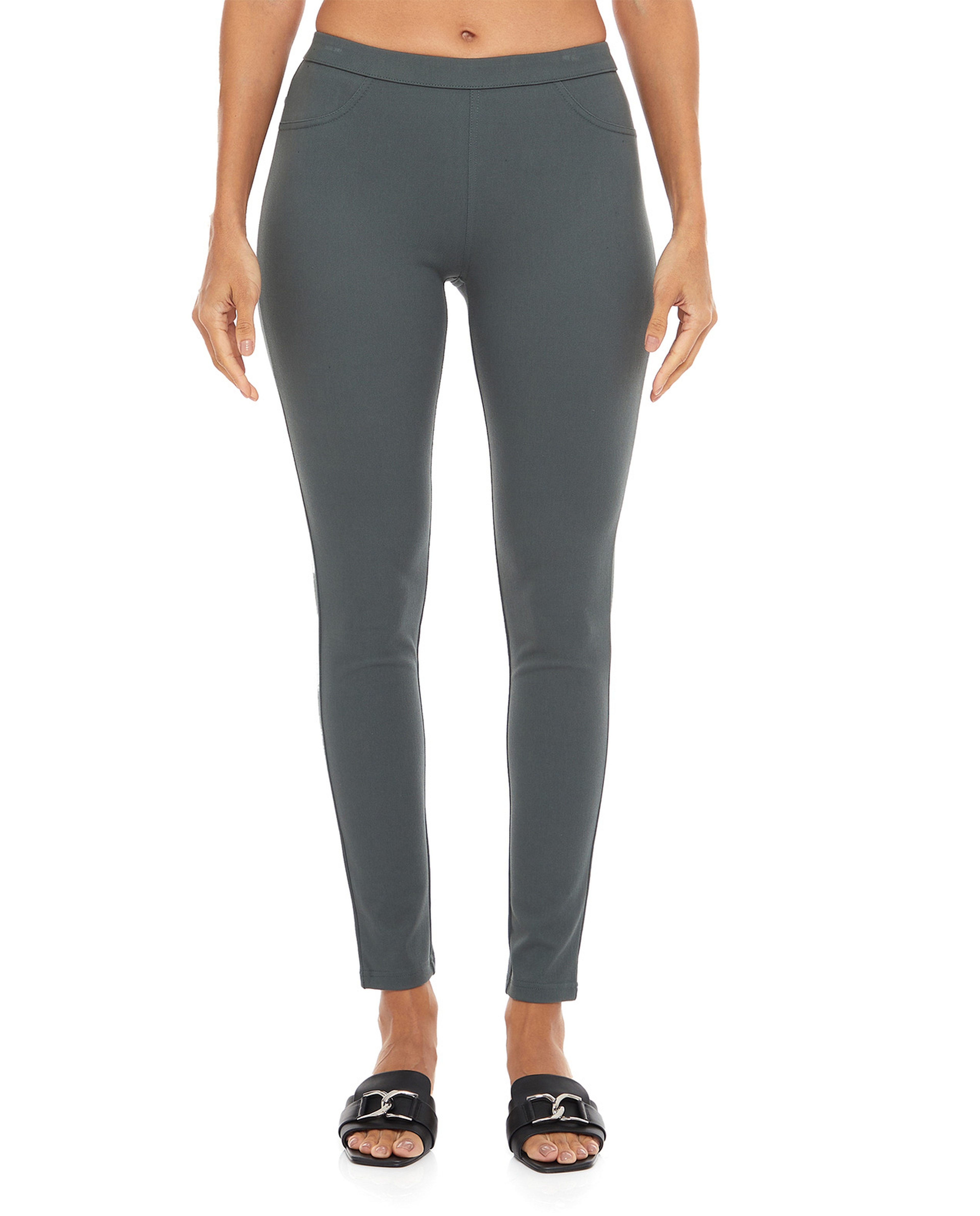 Solid Jeggings with Elastic waist