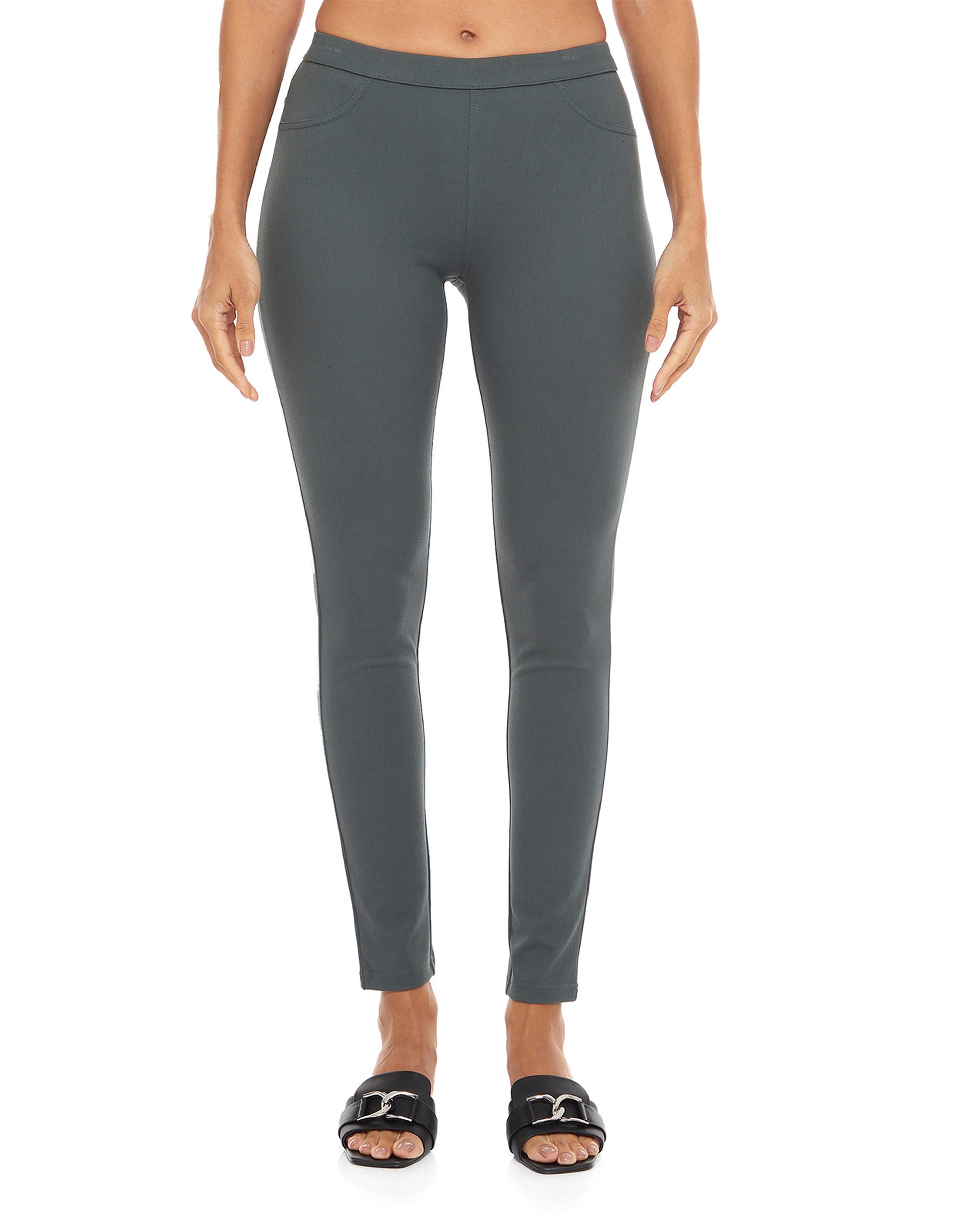 Solid Jeggings with Elastic waist