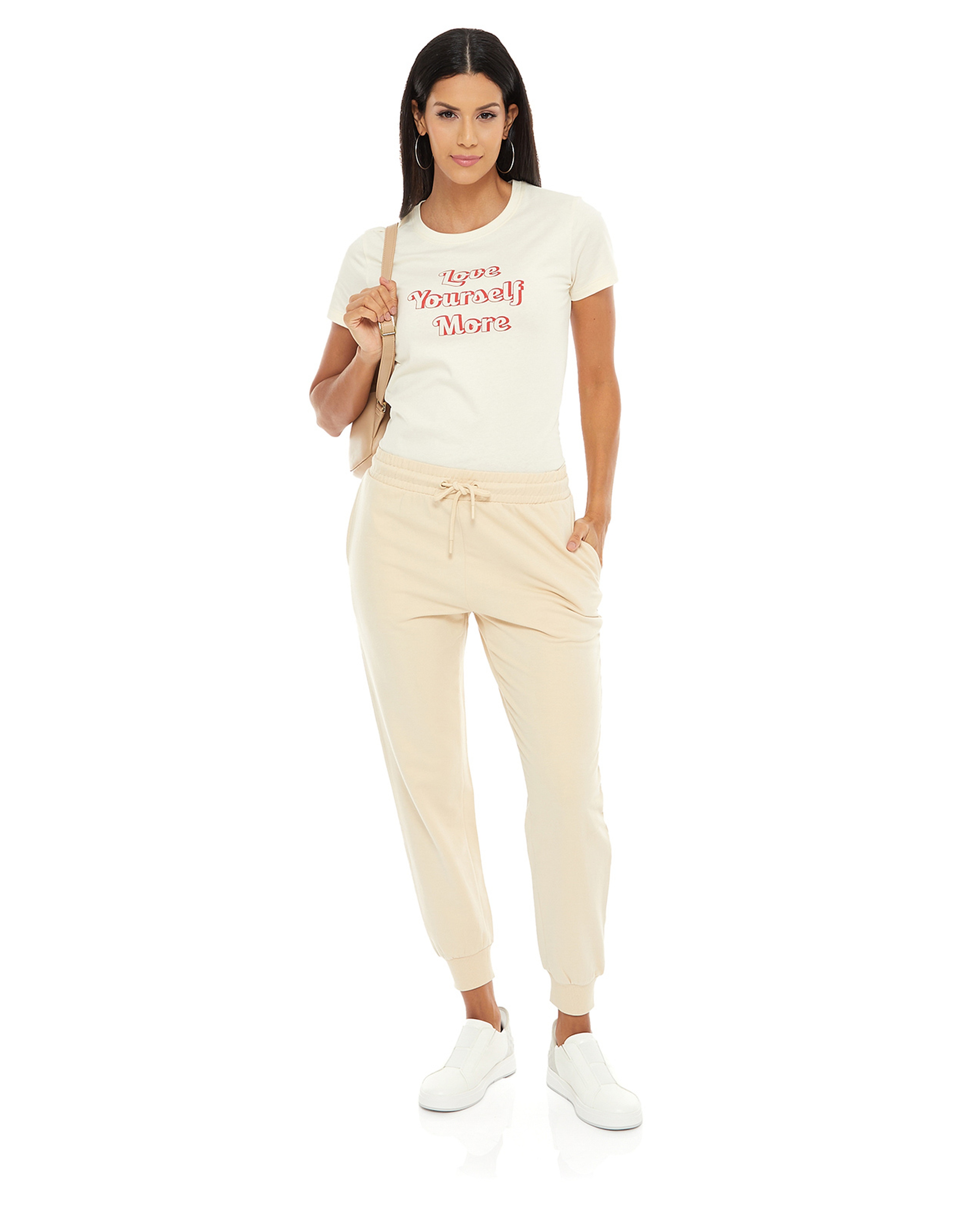 Typography Print T-Shirt with Crew Neck and Short Sleeves