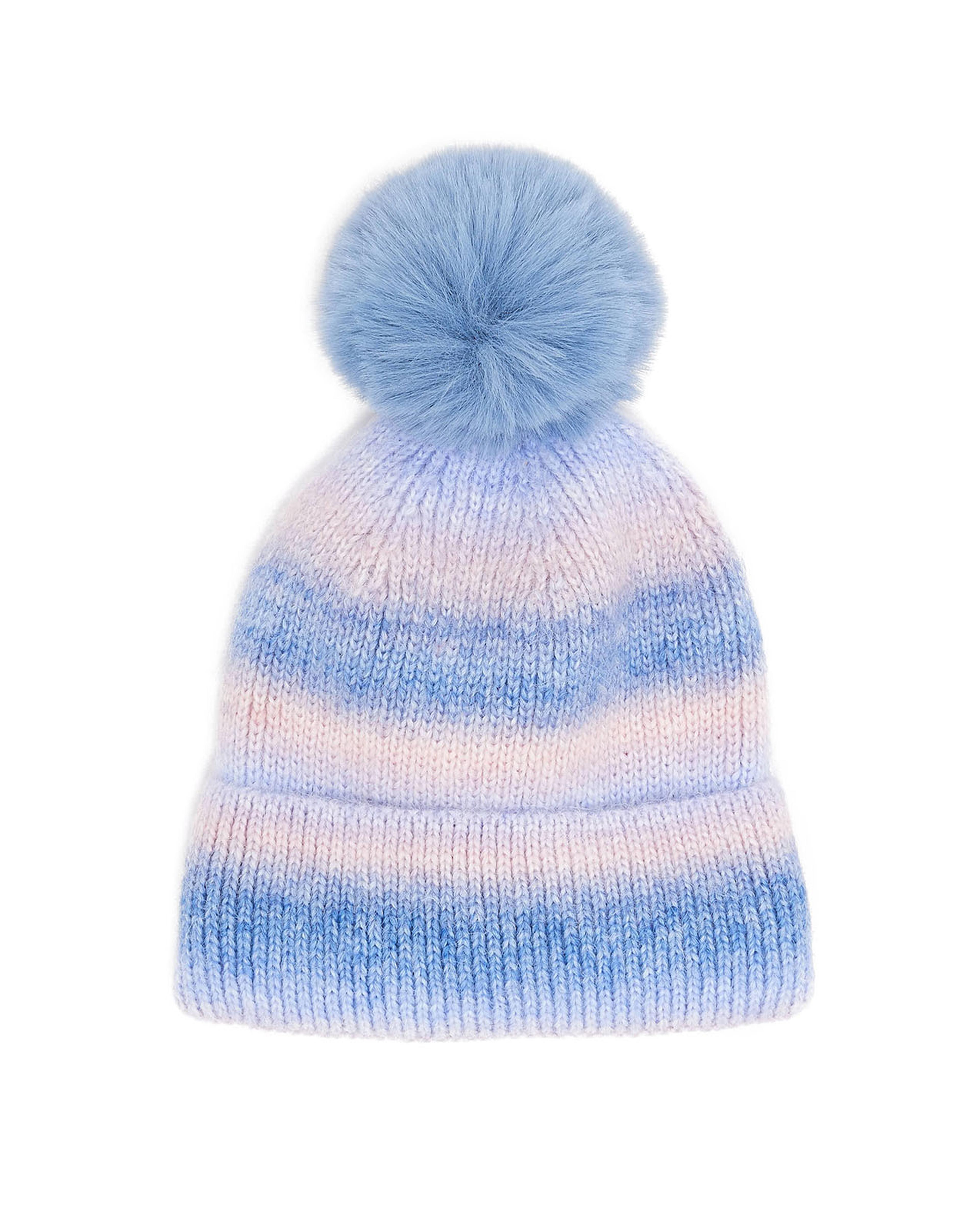 قبعة بيني منقوشة مع بوم بوم