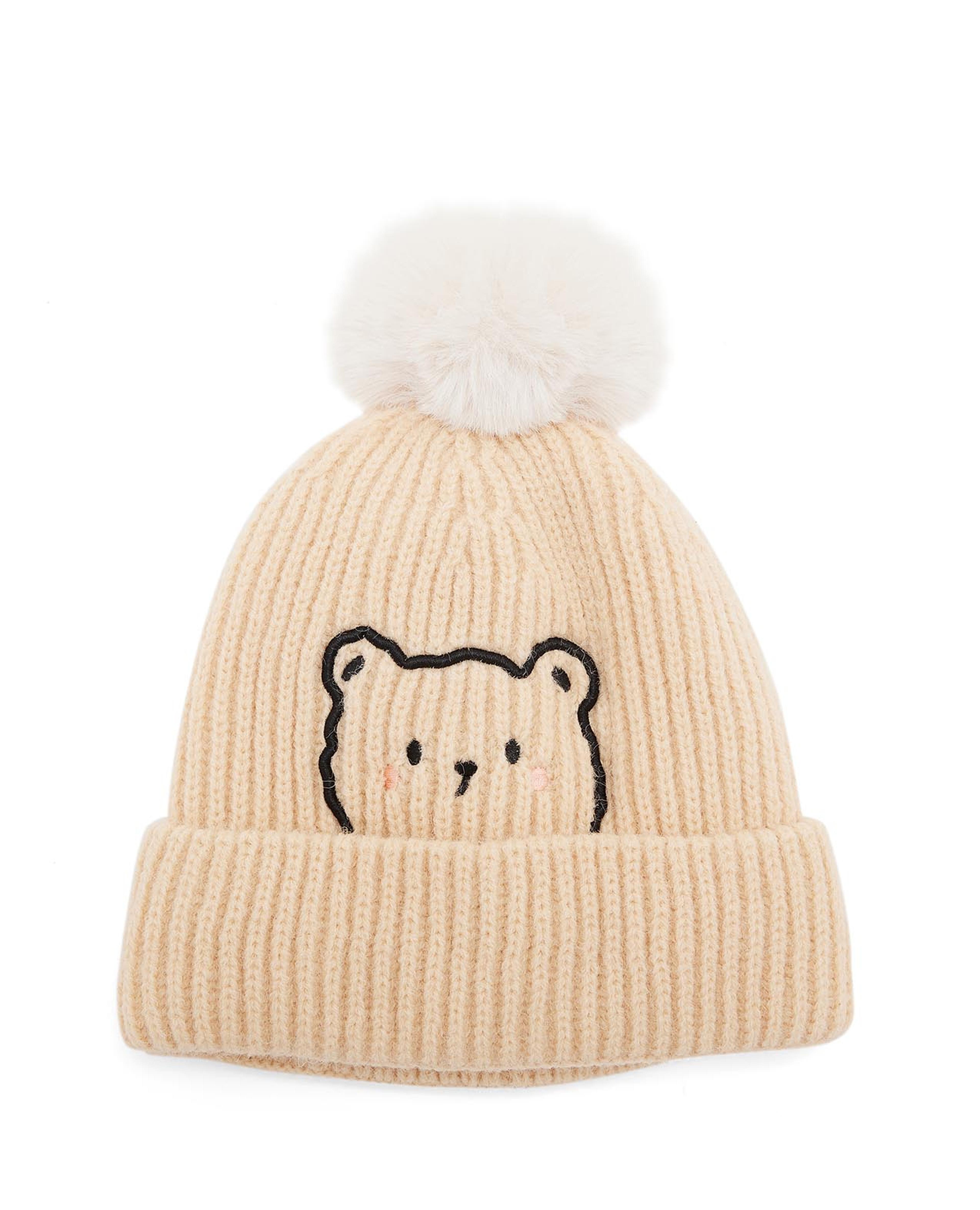Knitted Beanie with Pom-Pom