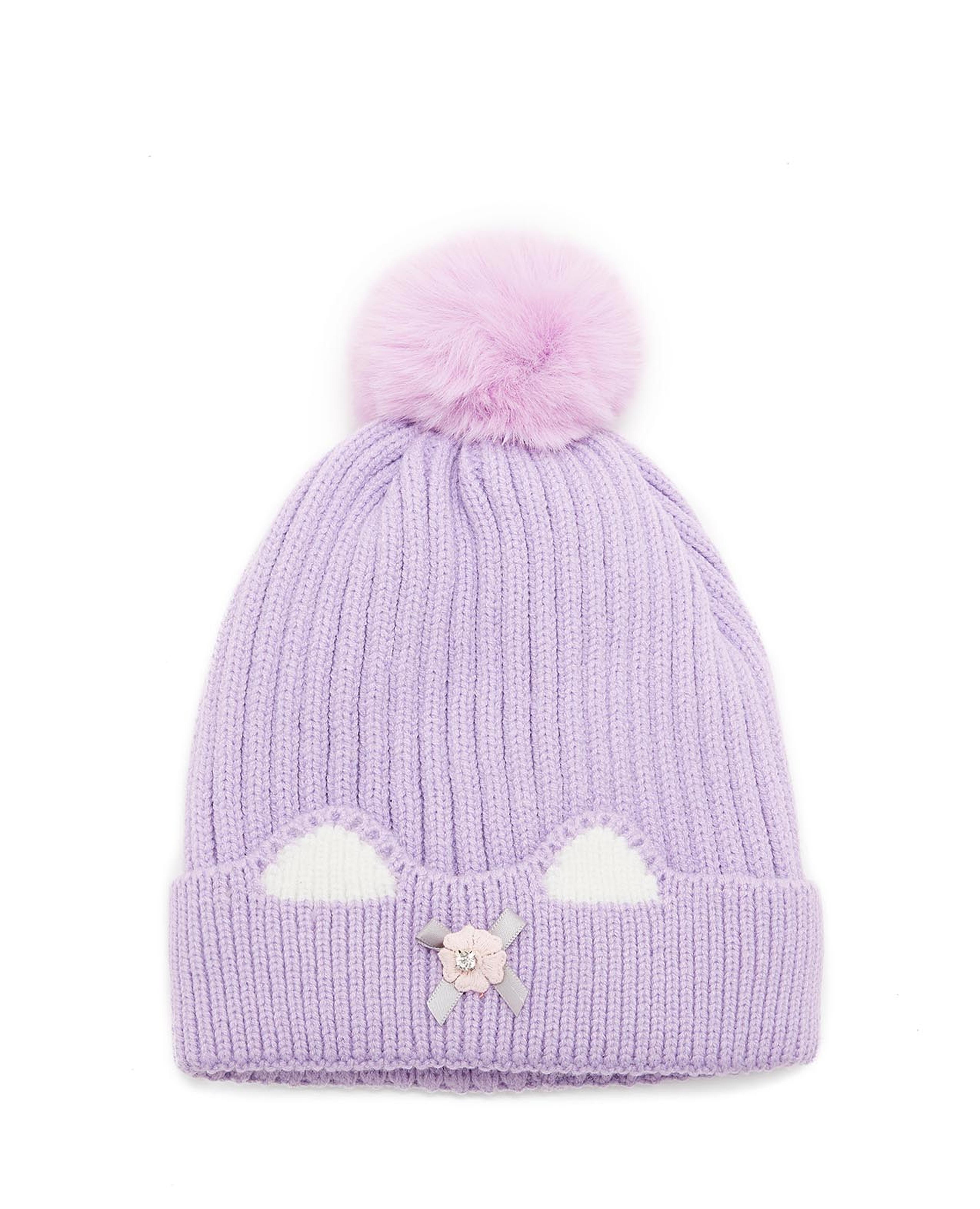 Knitted Beanie with Pom-Pom