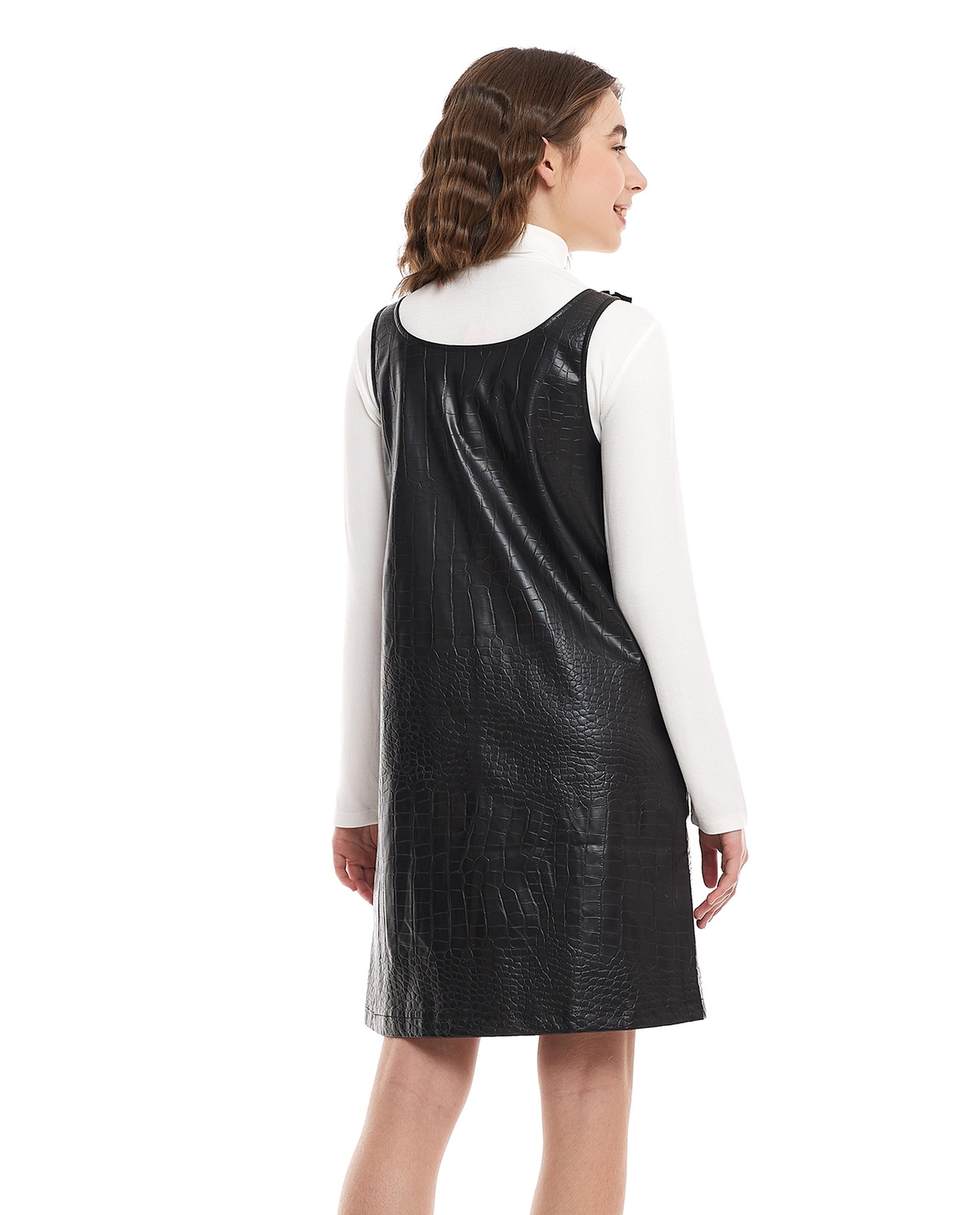 Solid Top and Salopet Dress Set