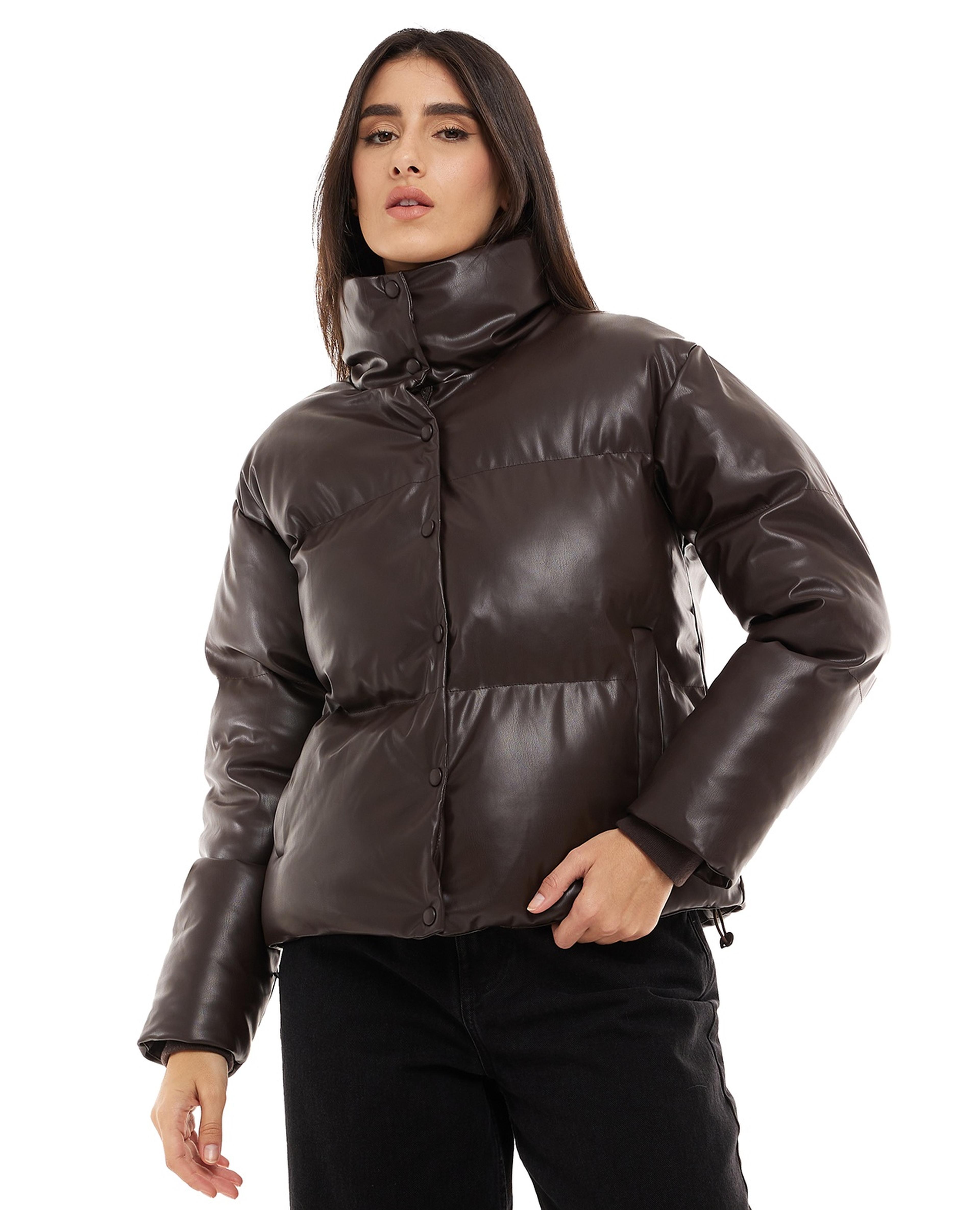 Puffer Jacket with Zipper Closure