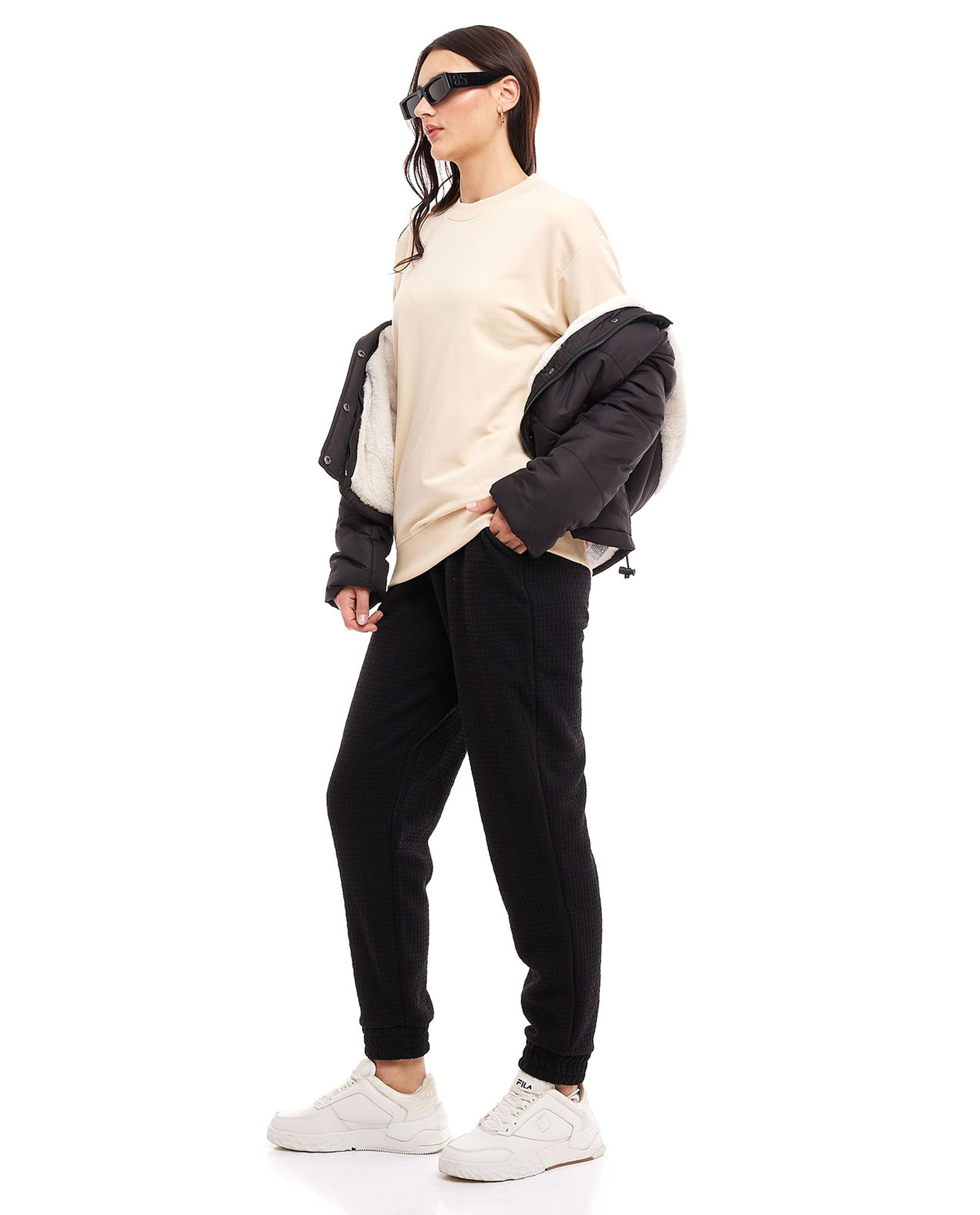 Solid Joggers with Drawstring Waist