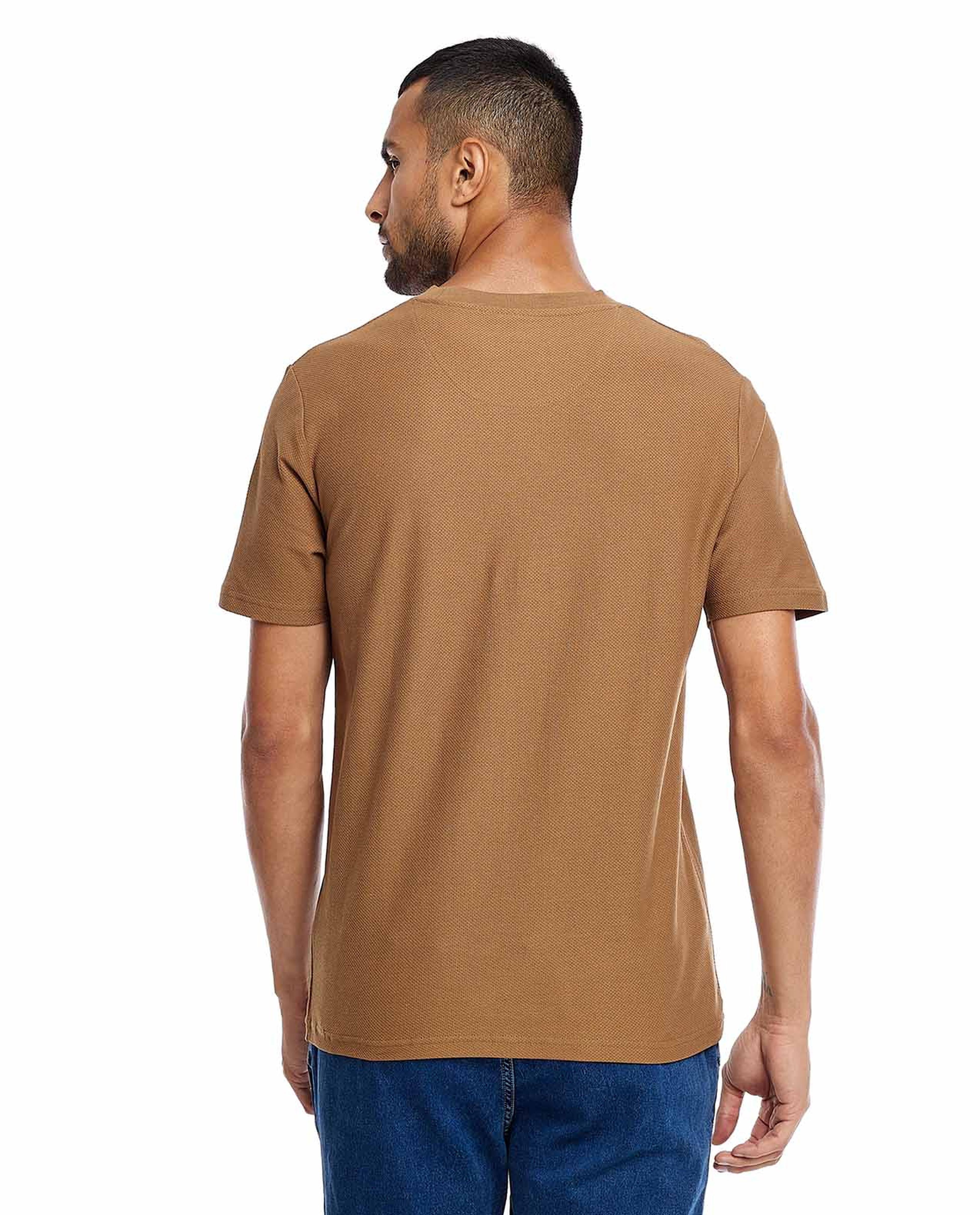 Solid T-Shirt with Crew Neck and Short Sleeves