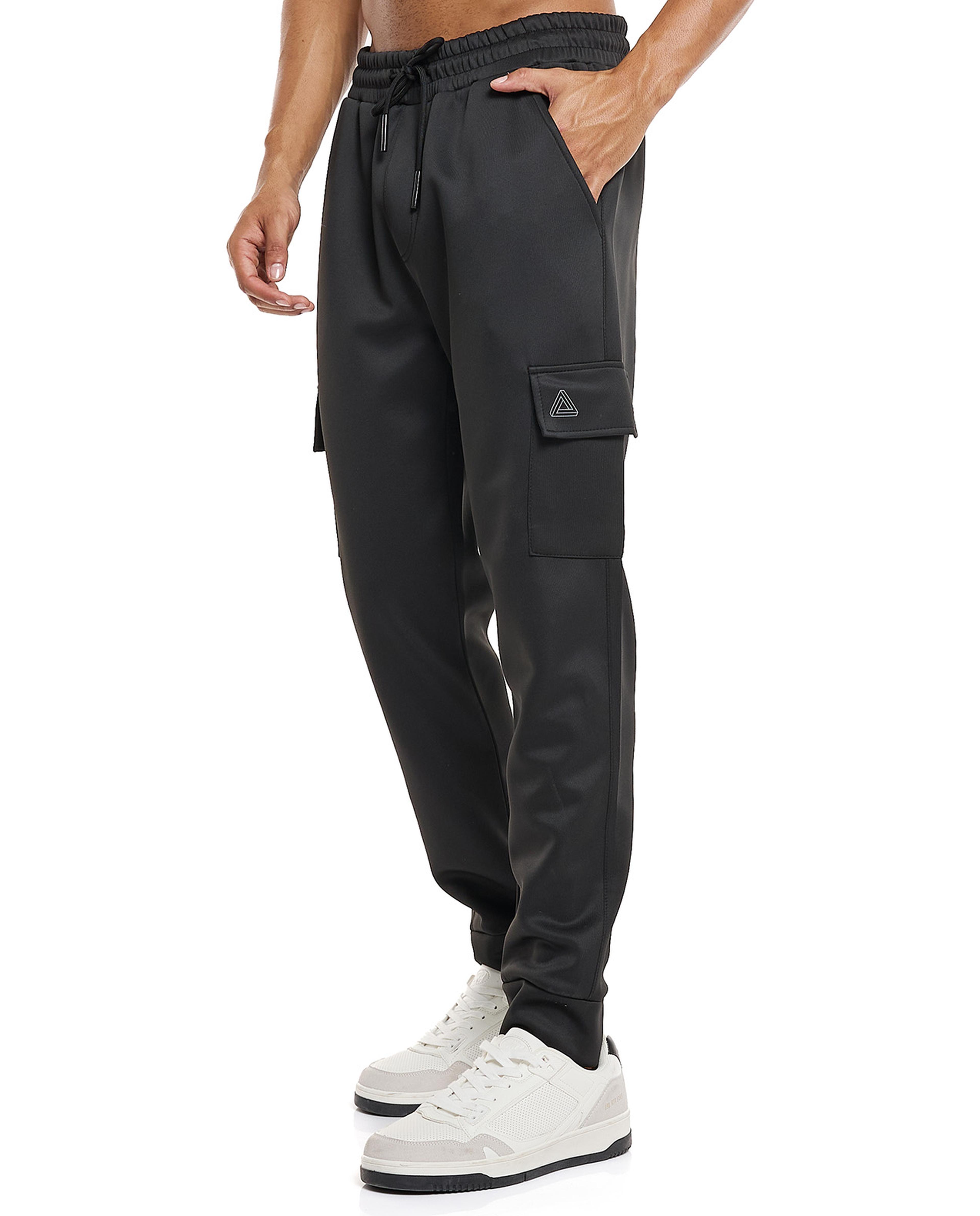 بنطال جوجر كارجو سادة برباط