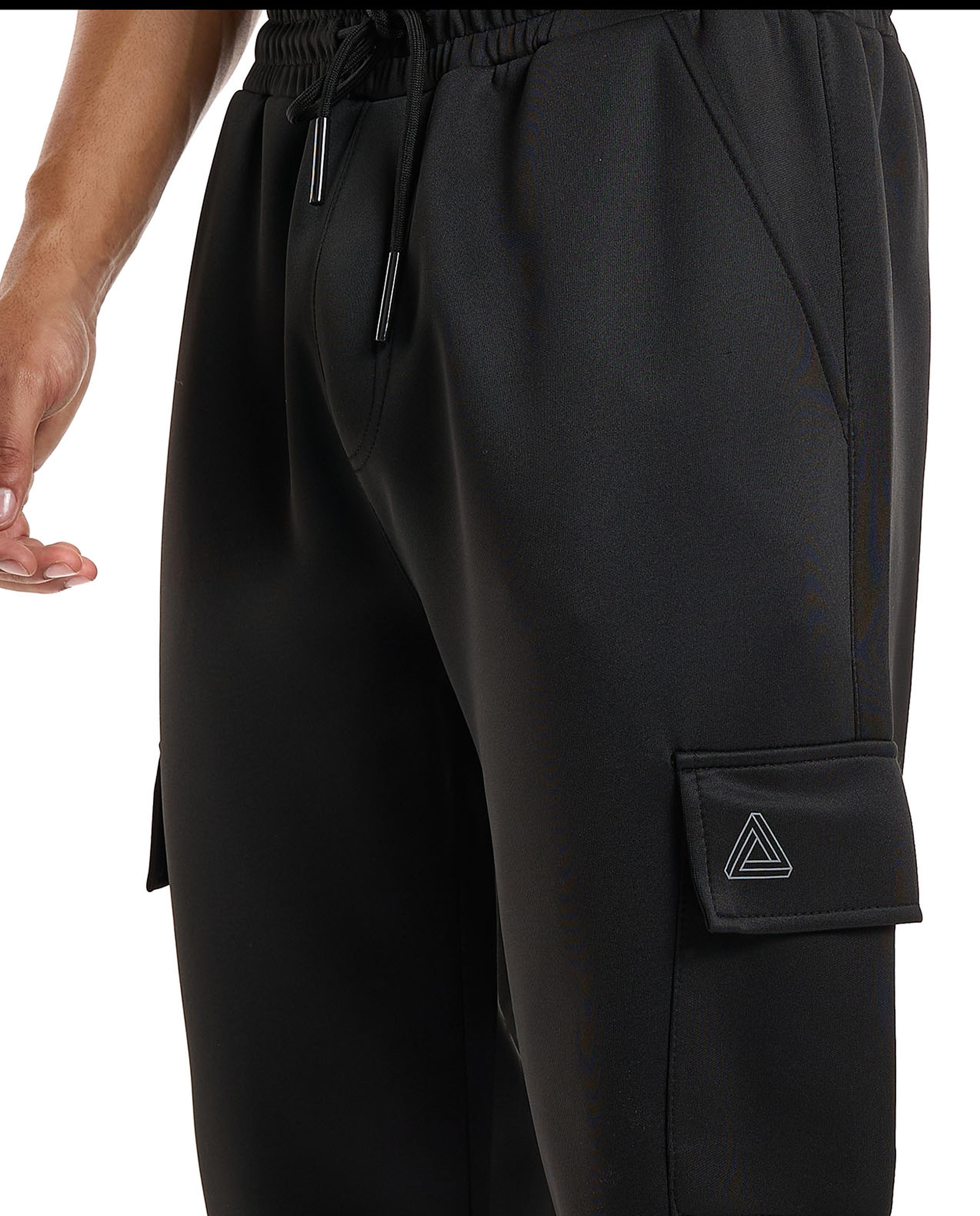 بنطال جوجر كارجو سادة برباط