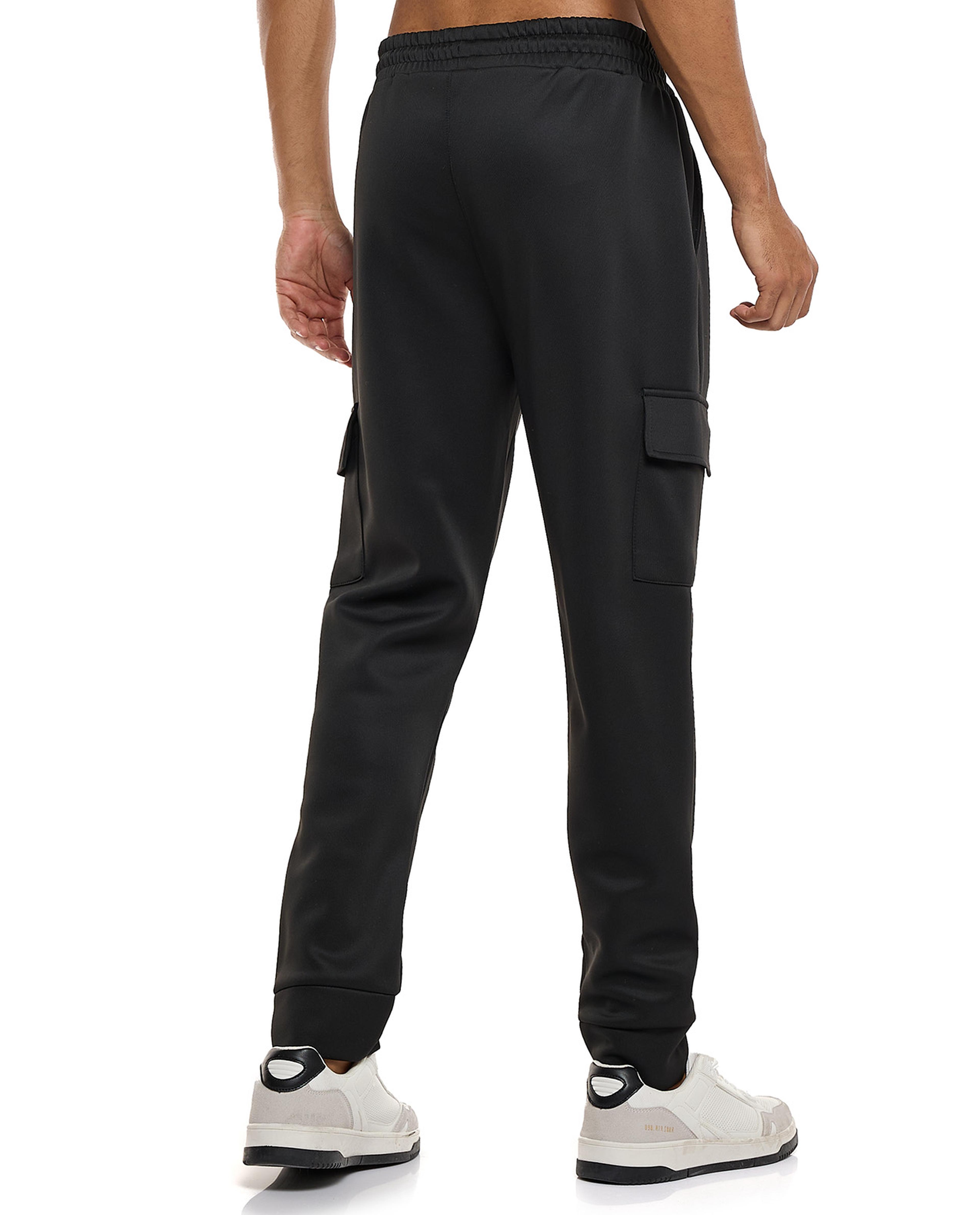 بنطال جوجر كارجو سادة برباط