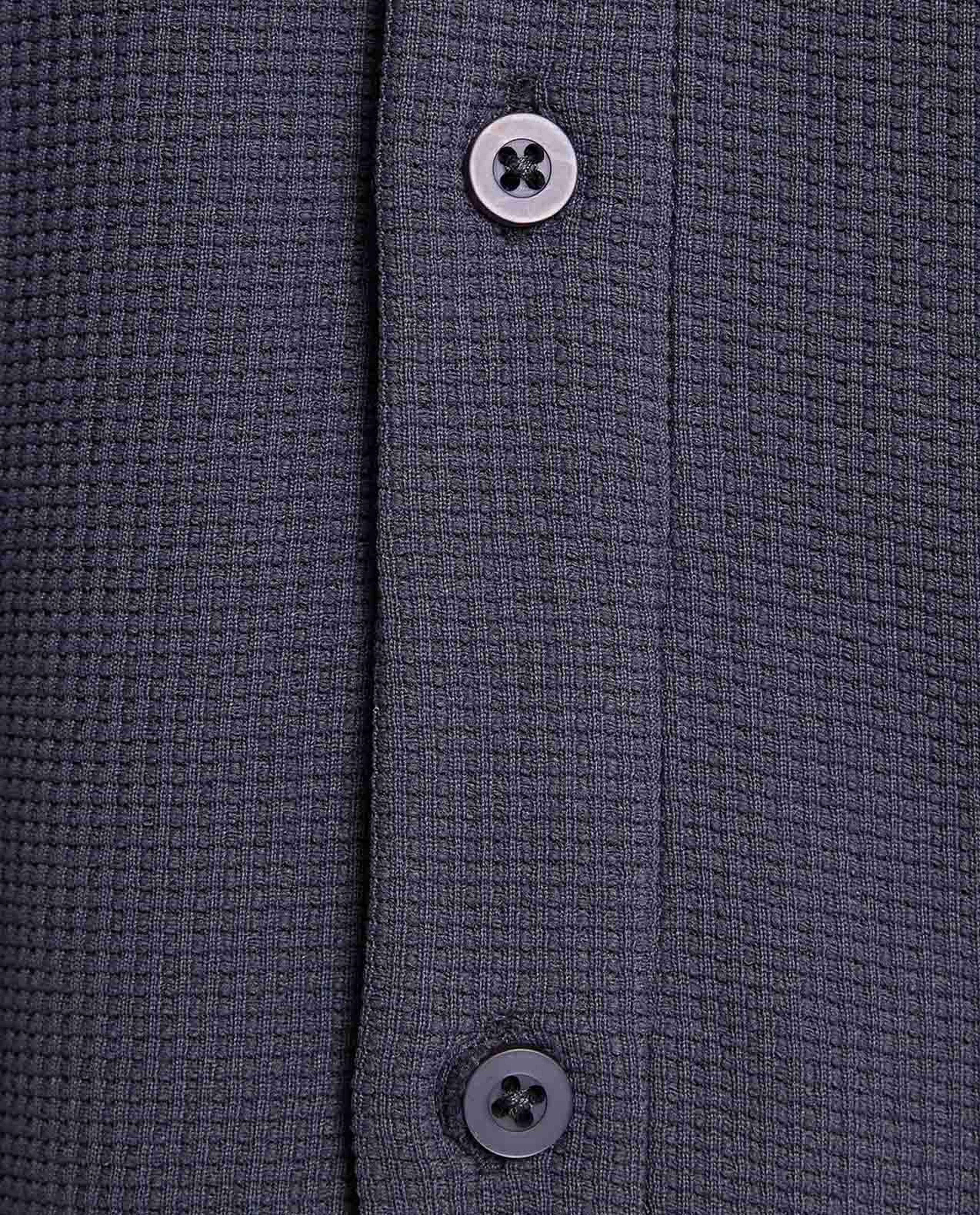 Solid Shirt with Classic Collar and Long Sleeves