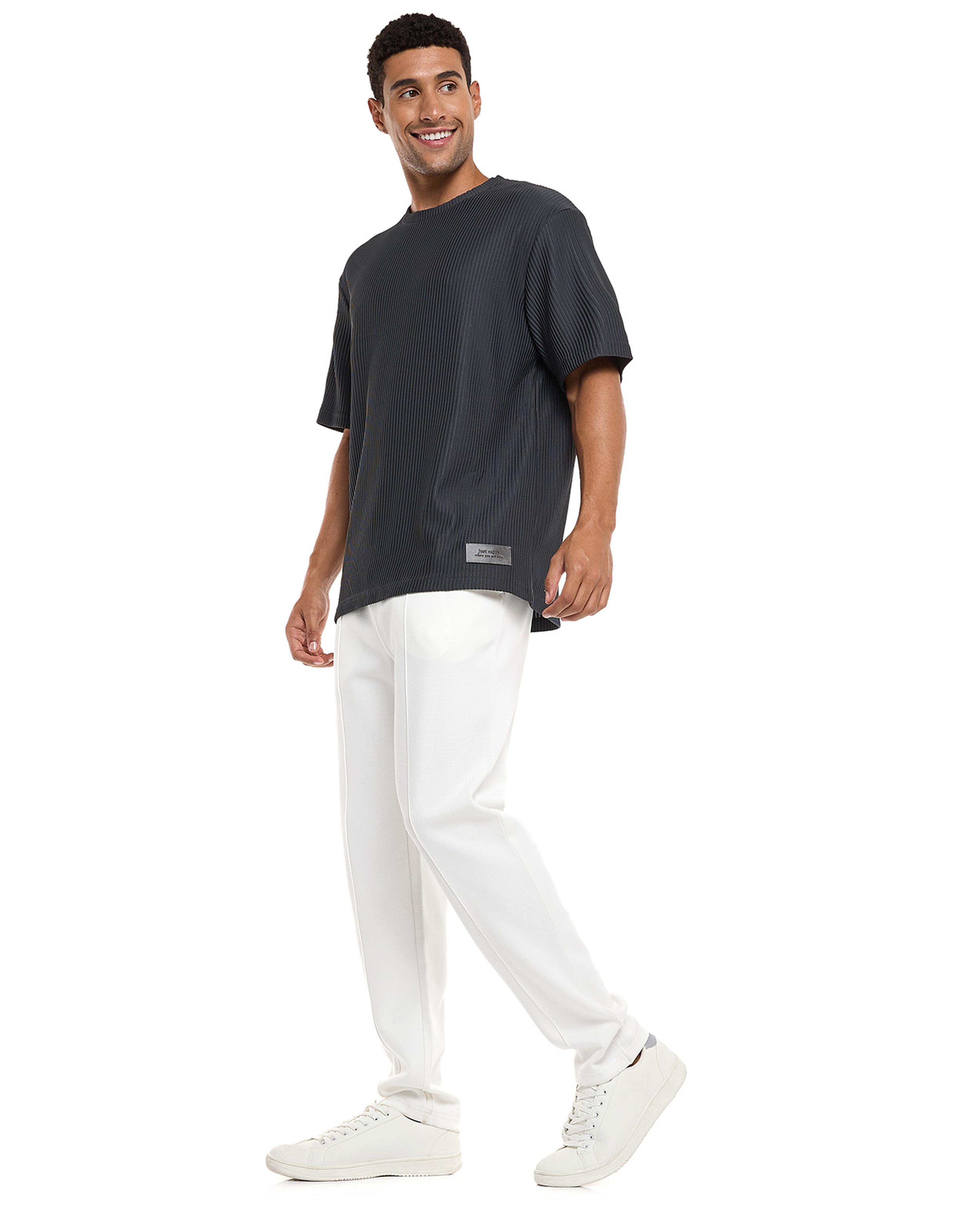 Solid Sweatpants with Drawstring Waist