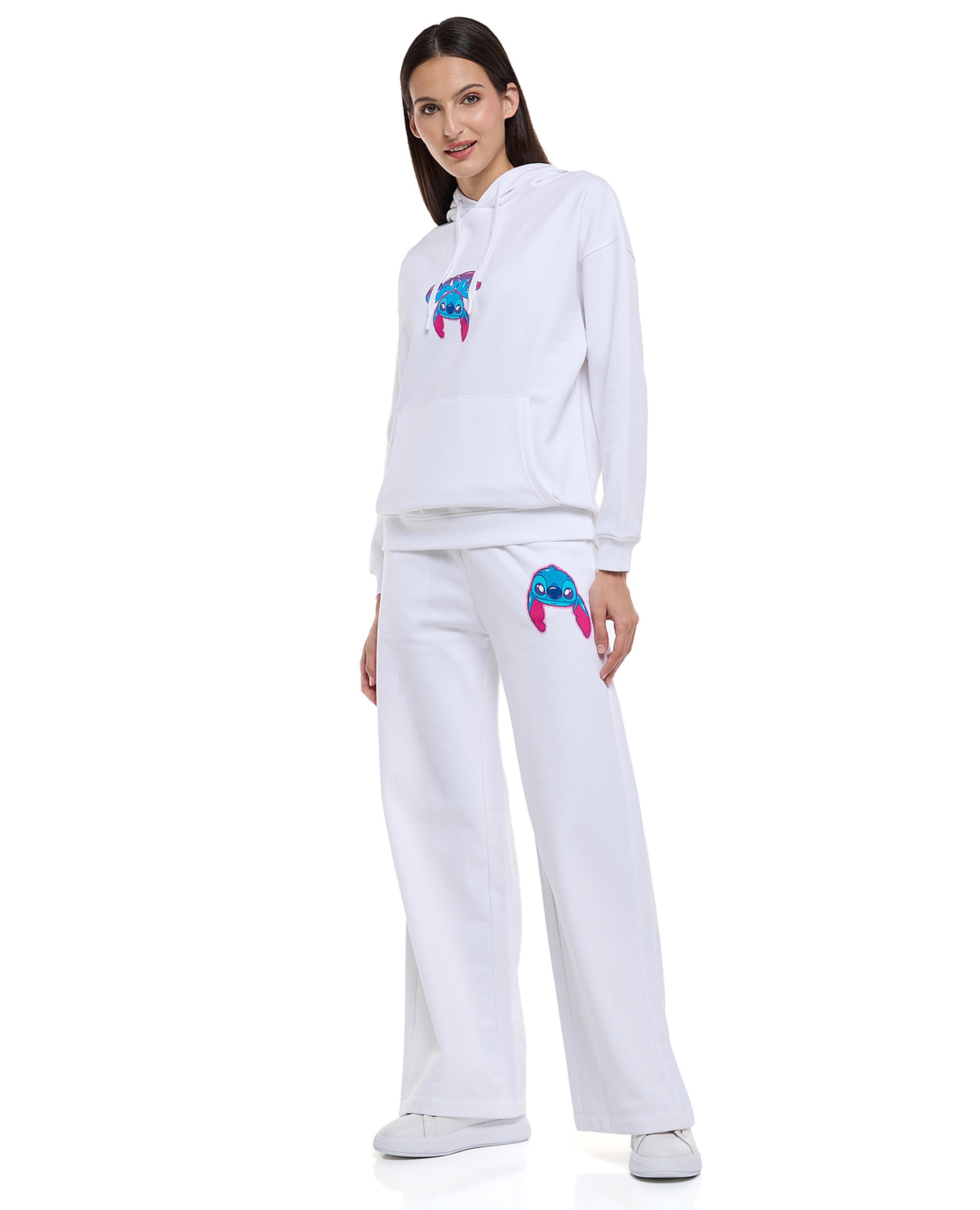 بنطال رياضي بطبعة ستيتش وخصر مطاطي