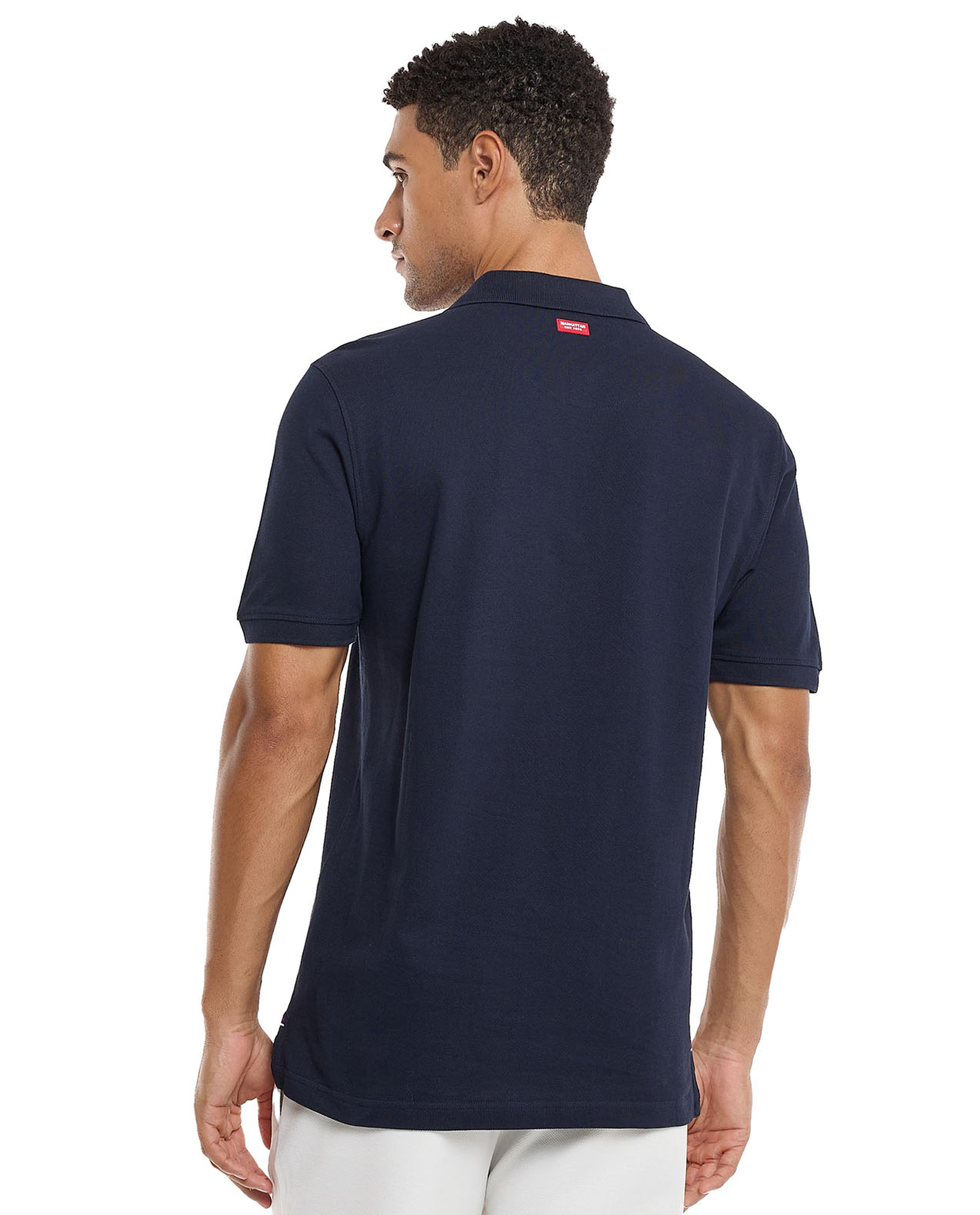 تيشيرت بولو بألوان متناسقة وأكمام قصيرة